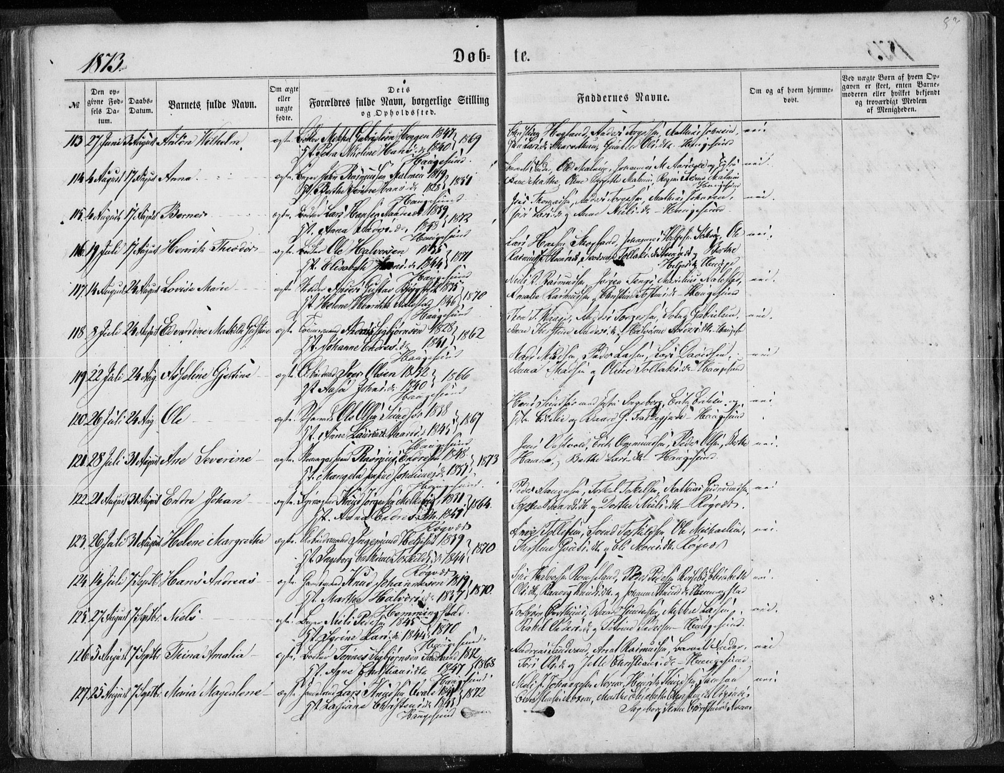 Torvastad sokneprestkontor, AV/SAST-A -101857/H/Ha/Haa/L0012: Parish register (official) no. A 12.1, 1867-1877, p. 87