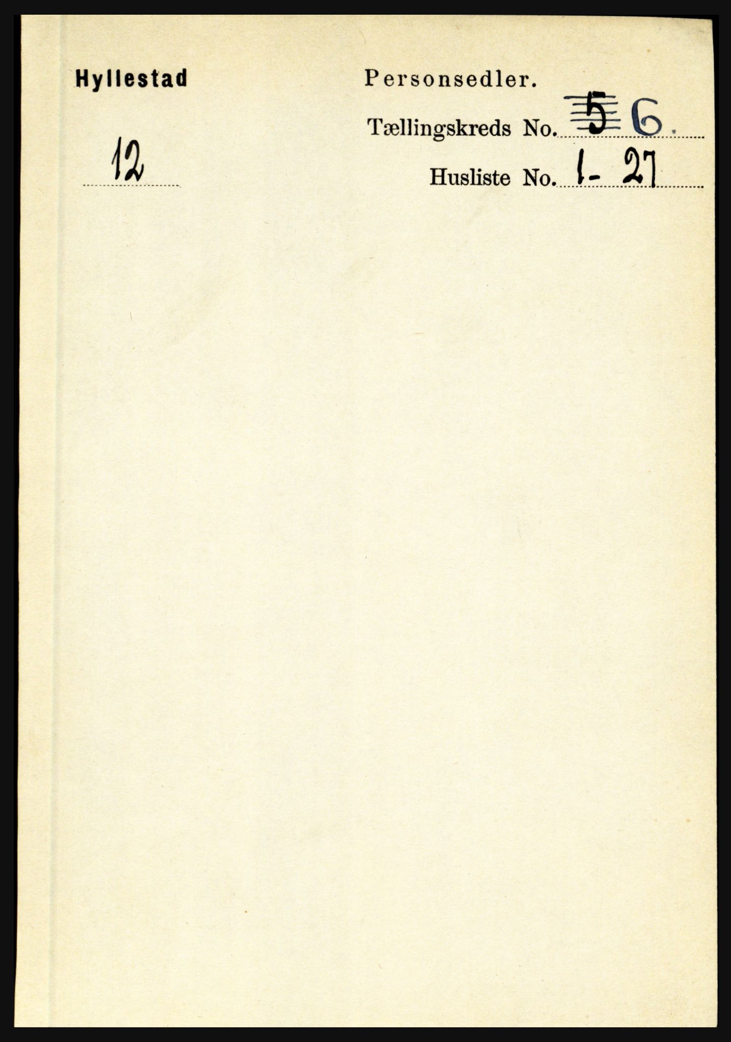 RA, 1891 census for 1413 Hyllestad, 1891, p. 1009