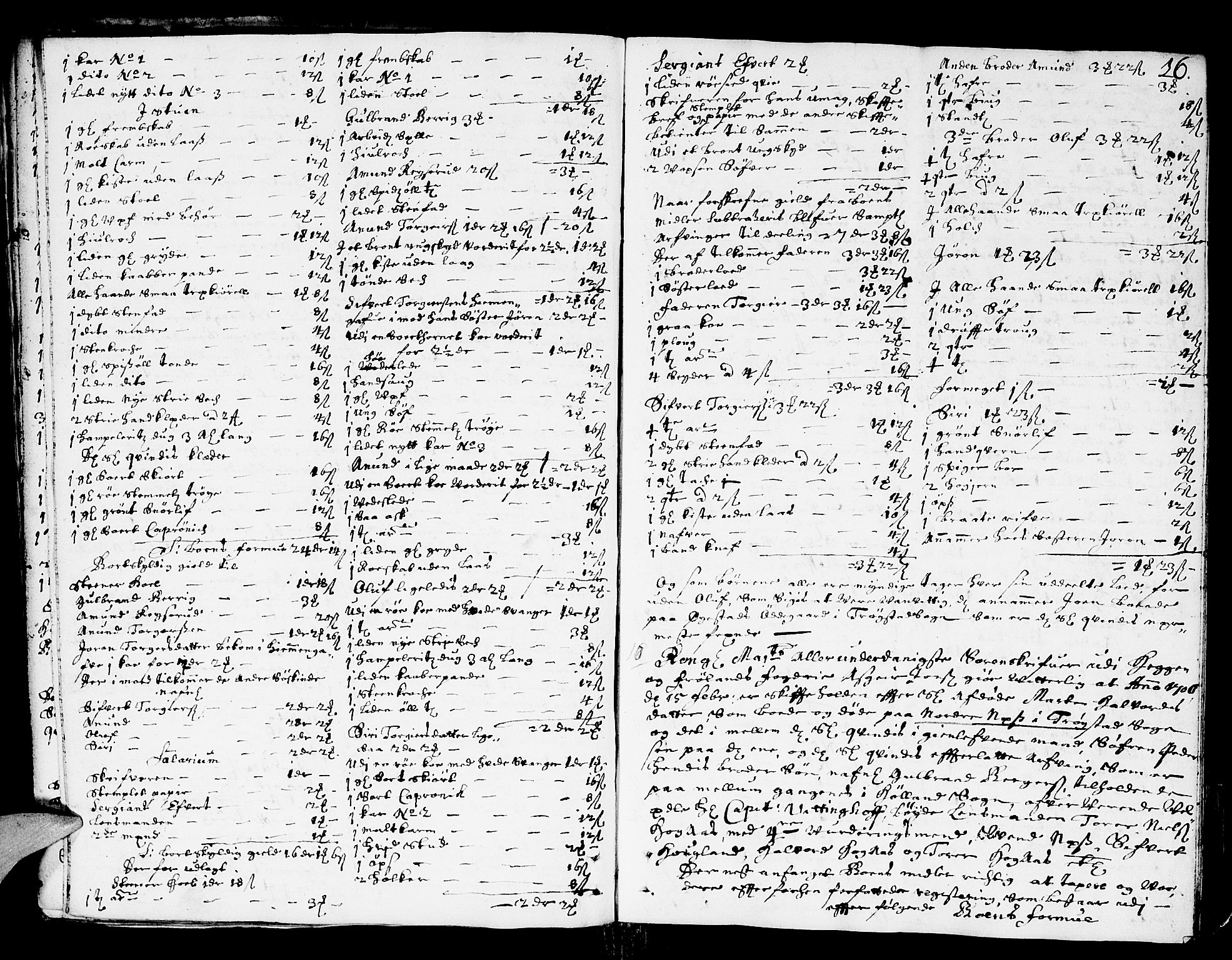 Heggen og Frøland sorenskriveri I, AV/SAO-A-11556/H/Hb/L0004: Skifteprotokoll, 1705-1710, p. 15b-16a