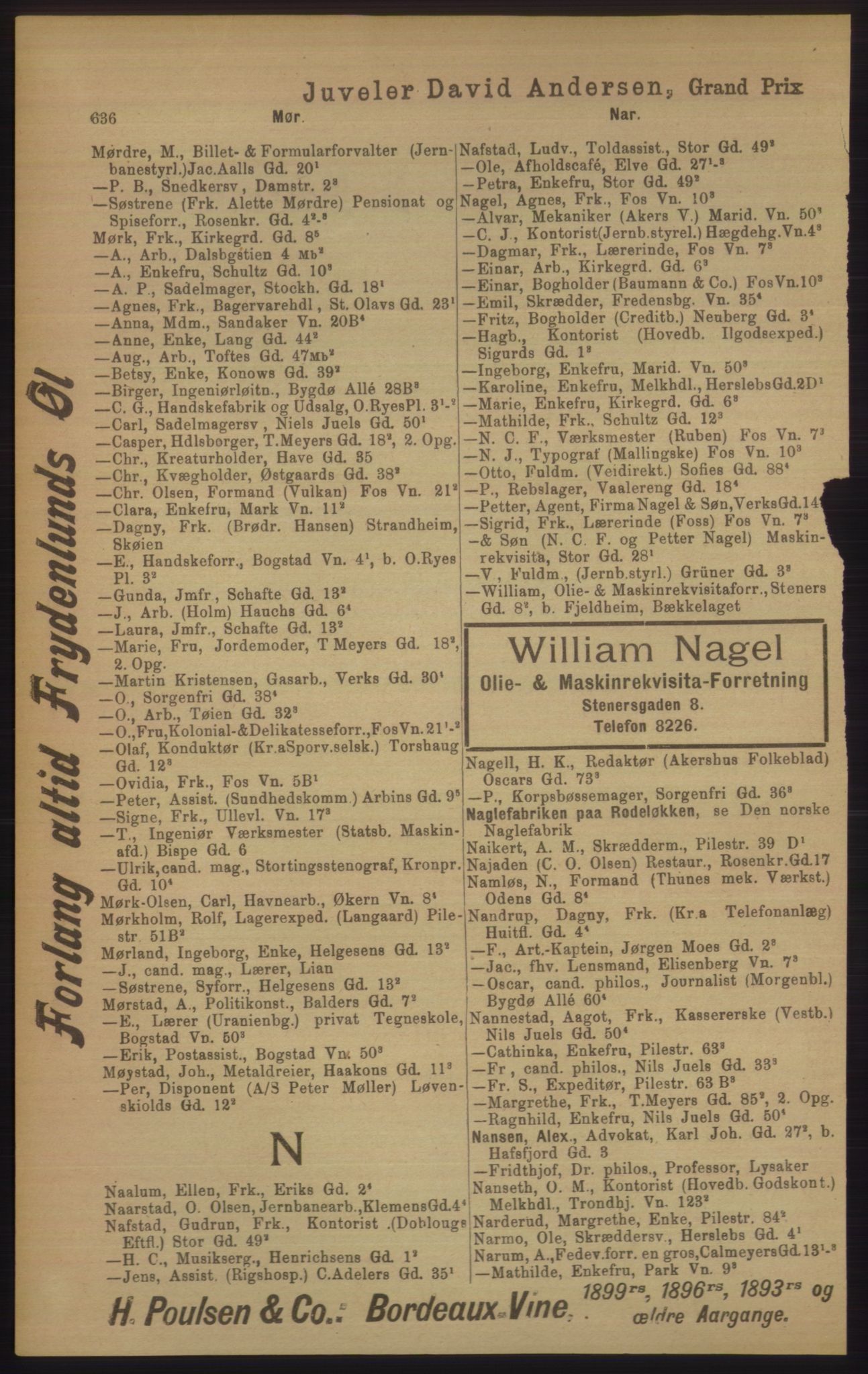 Kristiania/Oslo adressebok, PUBL/-, 1906, p. 636