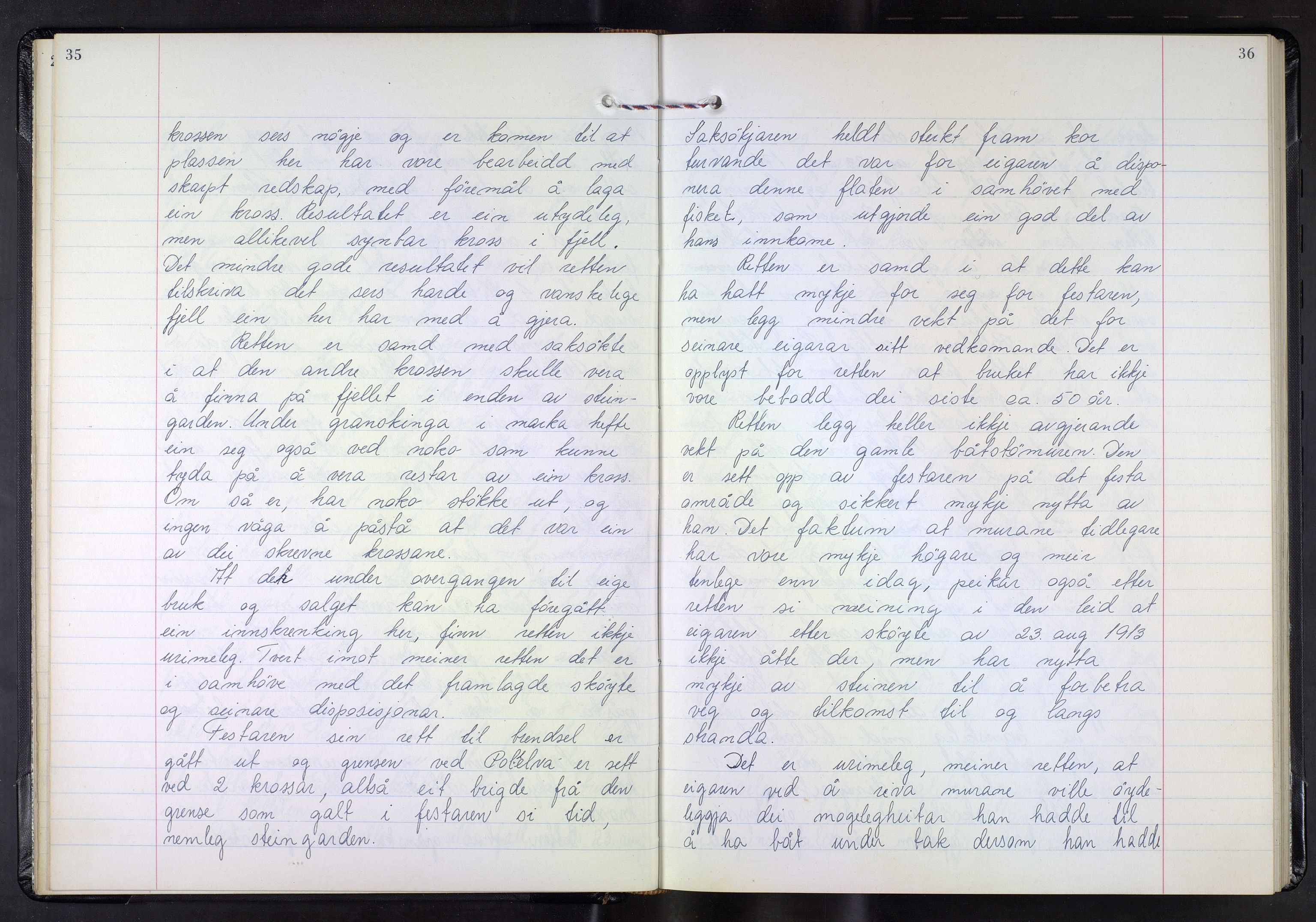 Hordaland jordskiftedøme - III Midhordland jordskiftedistrikt, AV/SAB-A-7001/A/Aa/L0037: Forhandlingsprotokoll, 1965-1970, p. 35-36