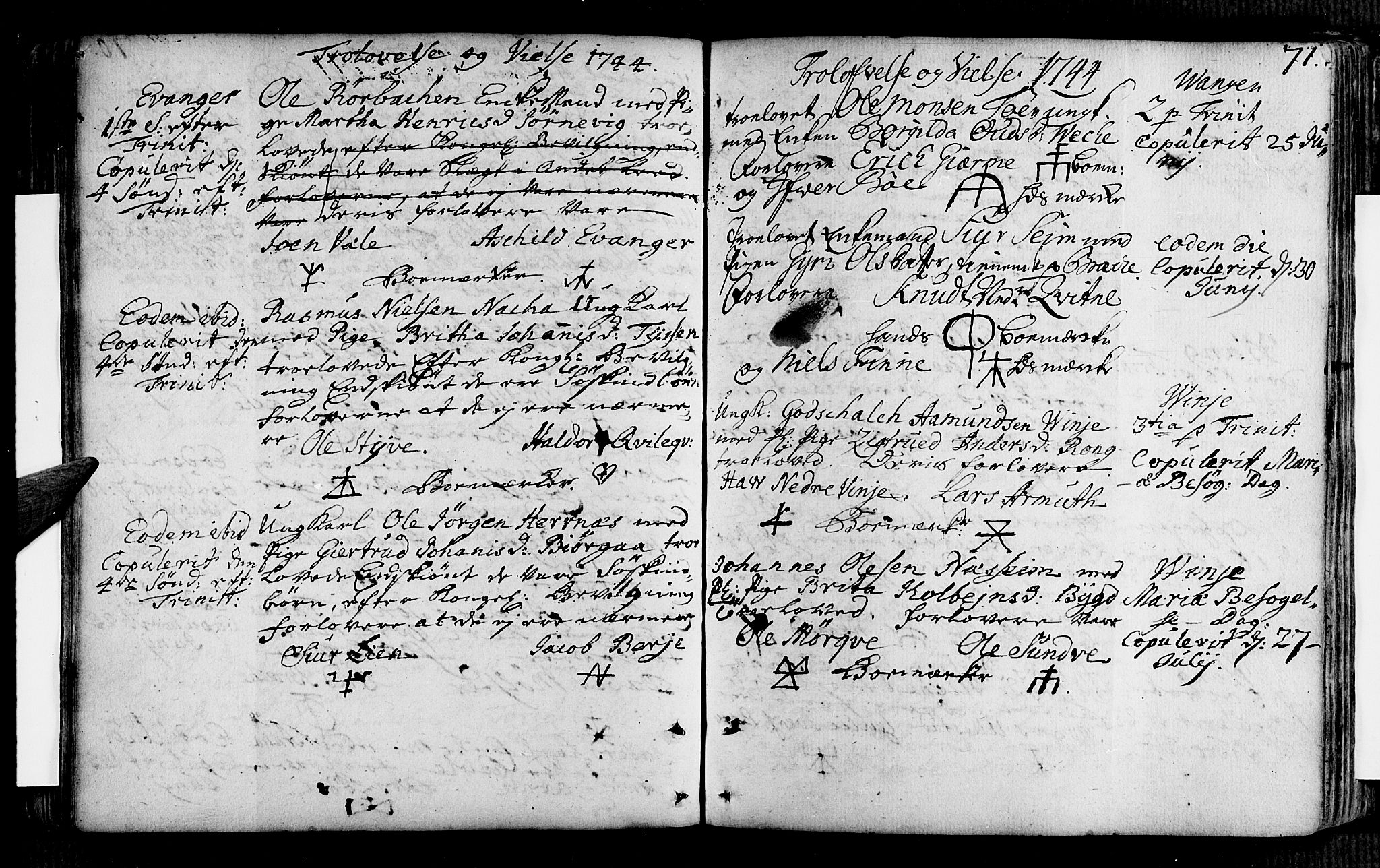 Voss sokneprestembete, SAB/A-79001/H/Haa: Parish register (official) no. A 7, 1731-1773, p. 71