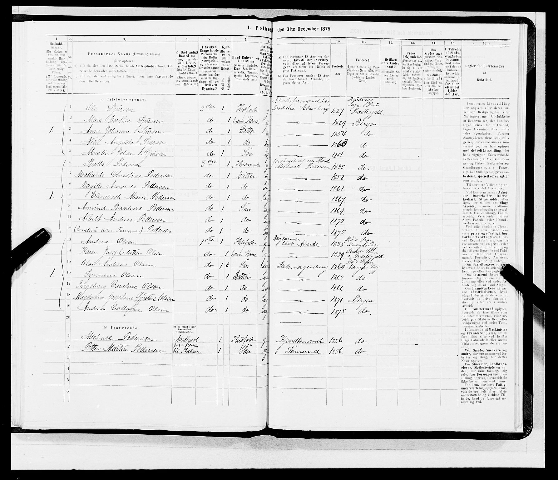 SAB, 1875 census for 1301 Bergen, 1875, p. 473