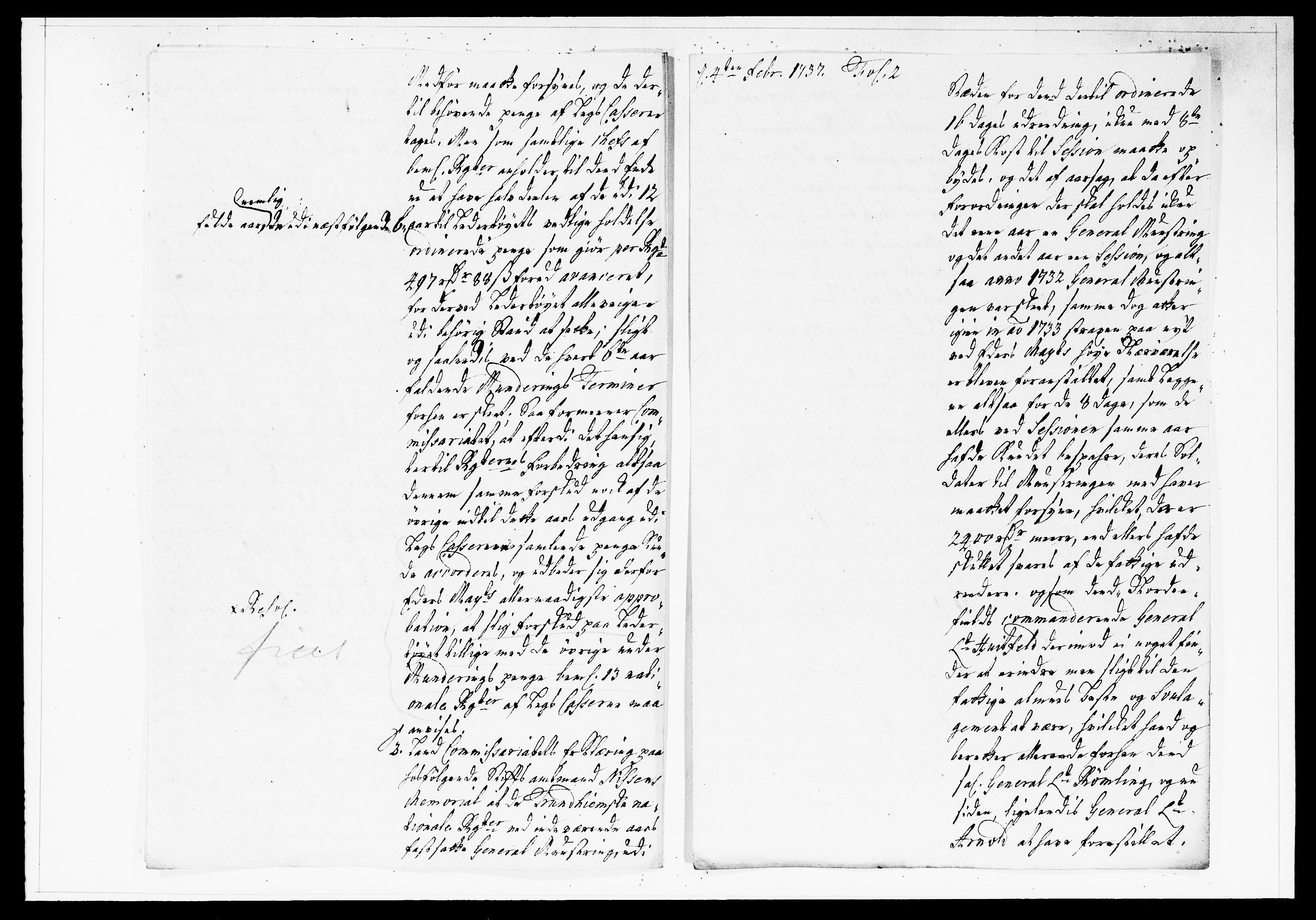 Krigskollegiet, Krigskancelliet, DRA/A-0006/-/1138-1142: Refererede sager, 1737, p. 42