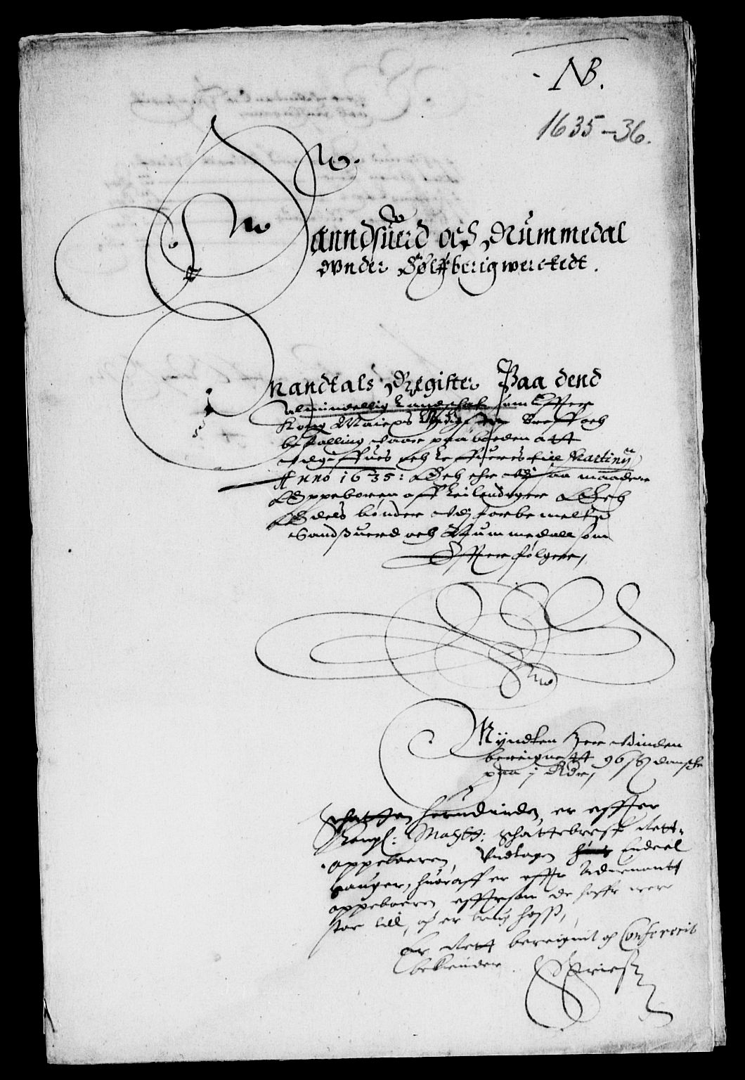 Rentekammeret inntil 1814, Reviderte regnskaper, Lensregnskaper, AV/RA-EA-5023/R/Rb/Rbn/L0001: Numedal og Sandsvær len, 1628-1638