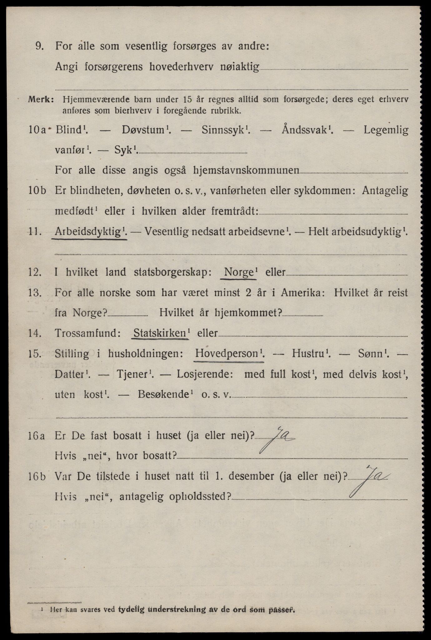 SAST, 1920 census for Sokndal, 1920, p. 4820