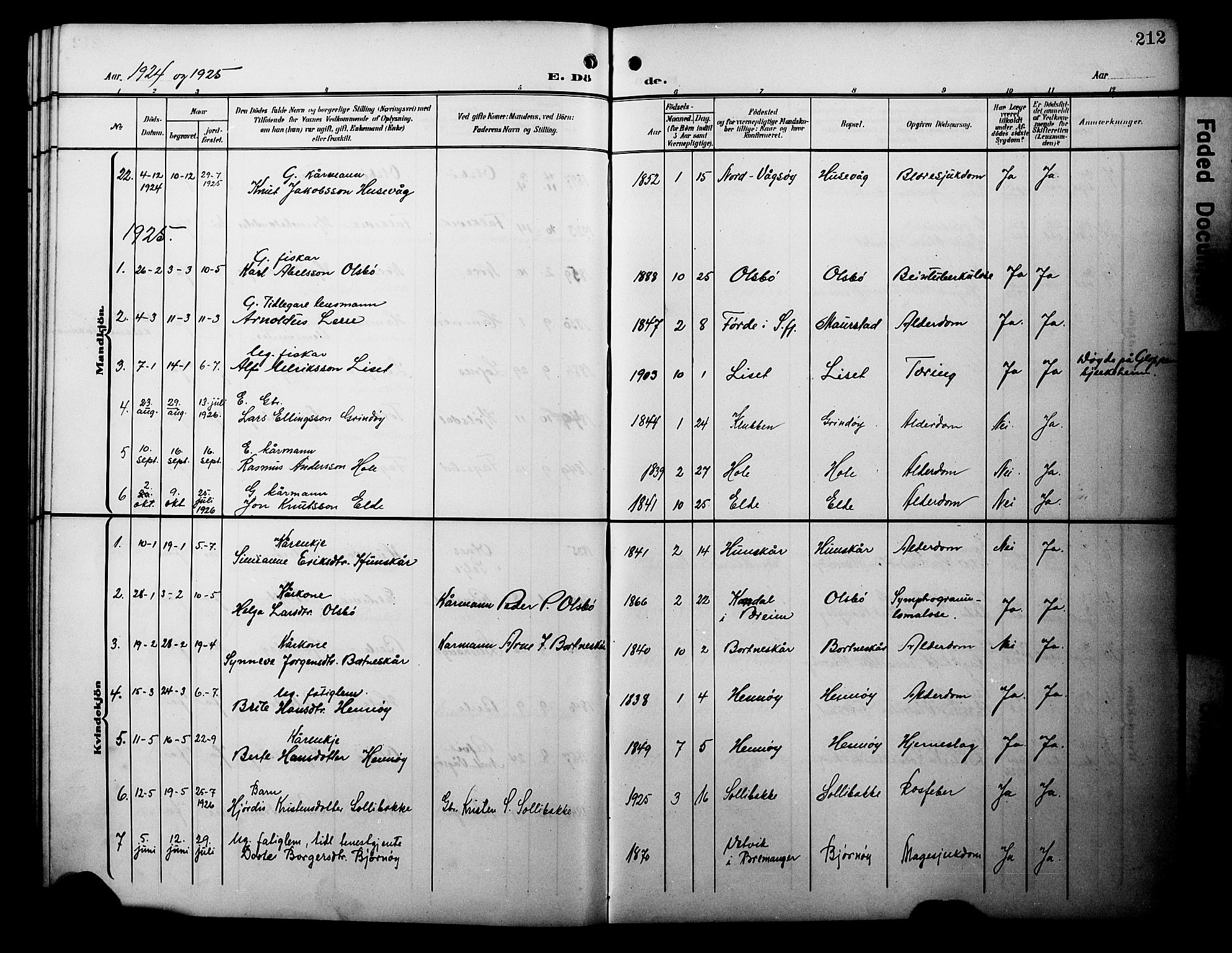 Davik sokneprestembete, AV/SAB-A-79701/H/Hab/Habc/L0003: Parish register (copy) no. C 3, 1907-1929, p. 212