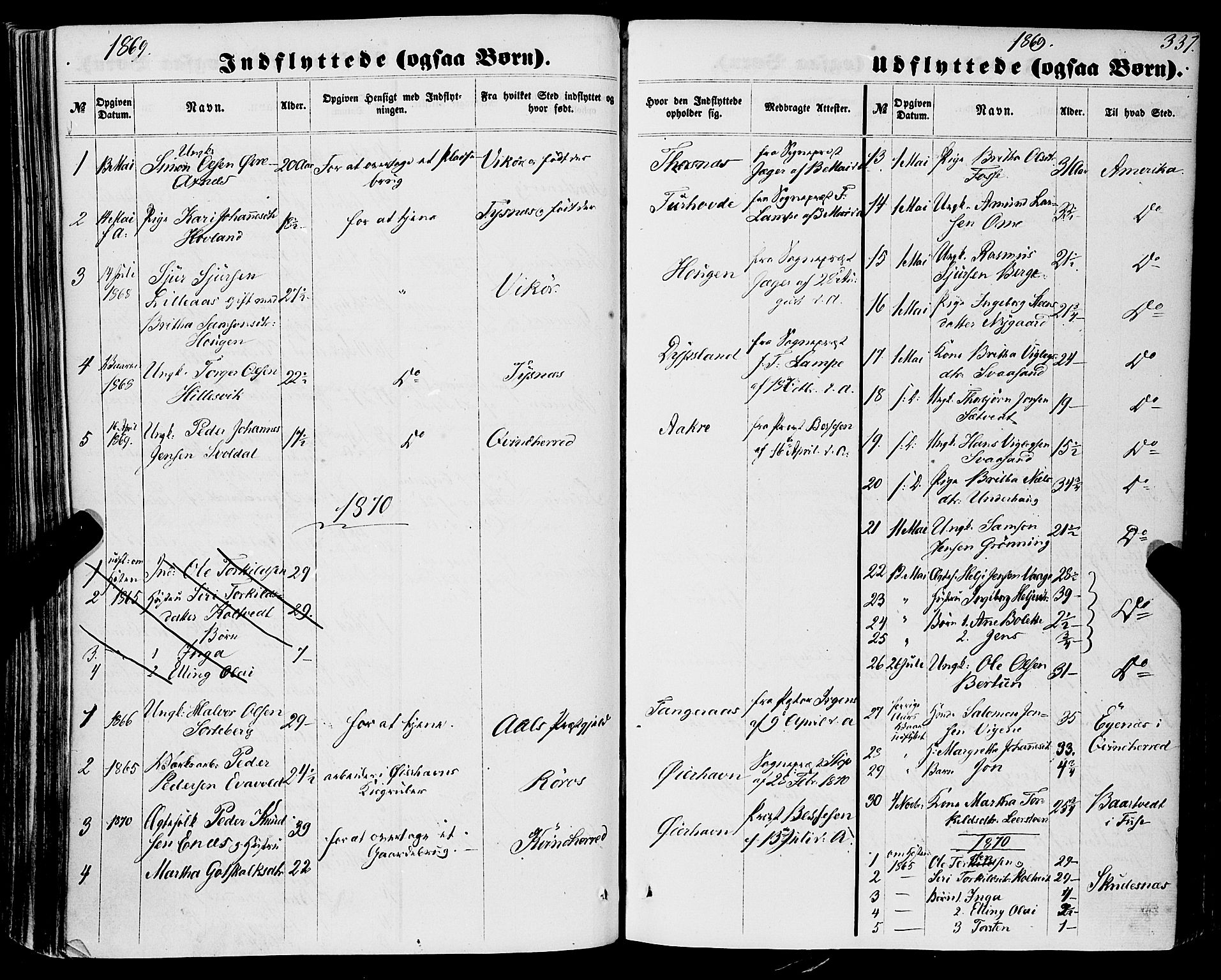 Strandebarm sokneprestembete, SAB/A-78401/H/Haa: Parish register (official) no. A 8, 1858-1872, p. 337