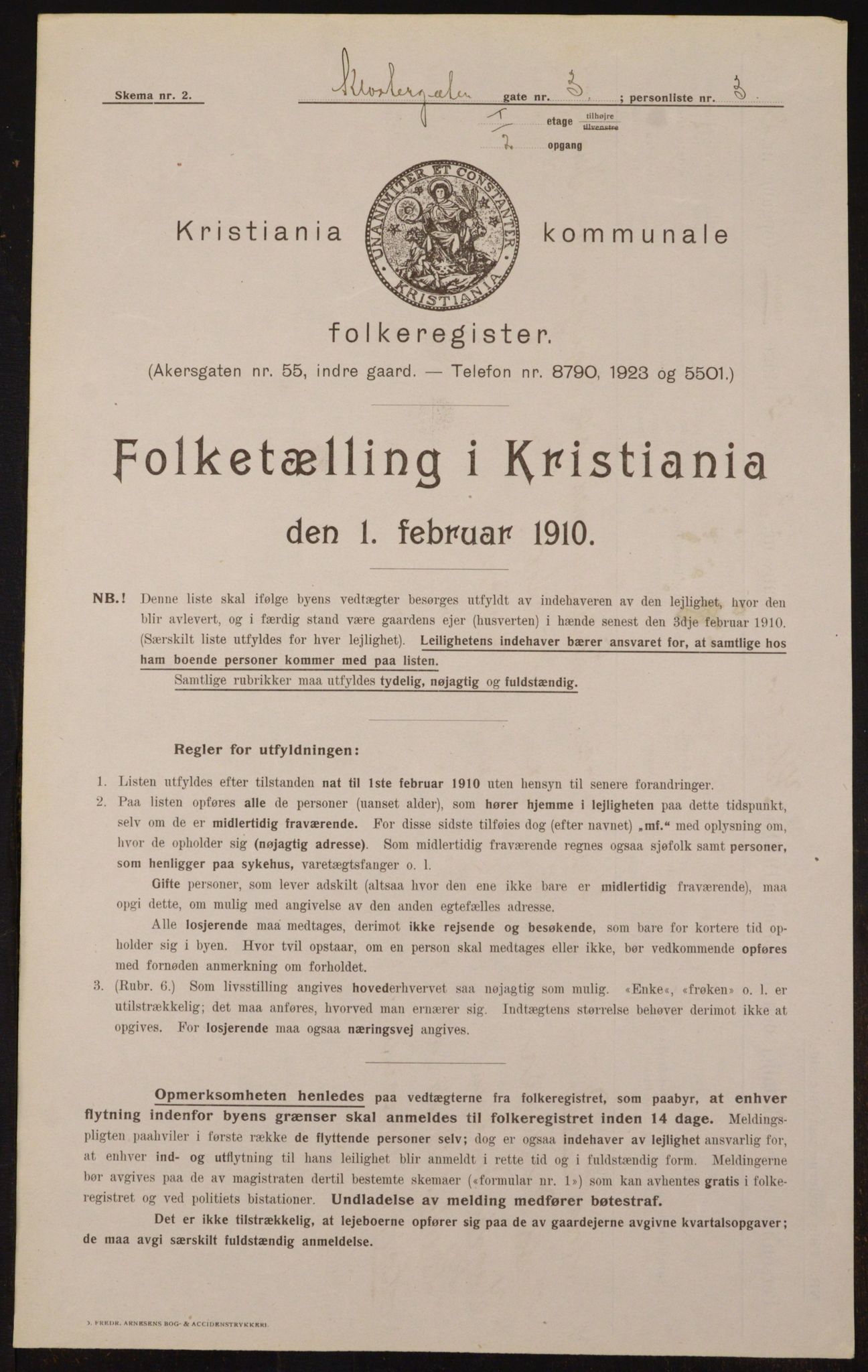 OBA, Municipal Census 1910 for Kristiania, 1910, p. 50625