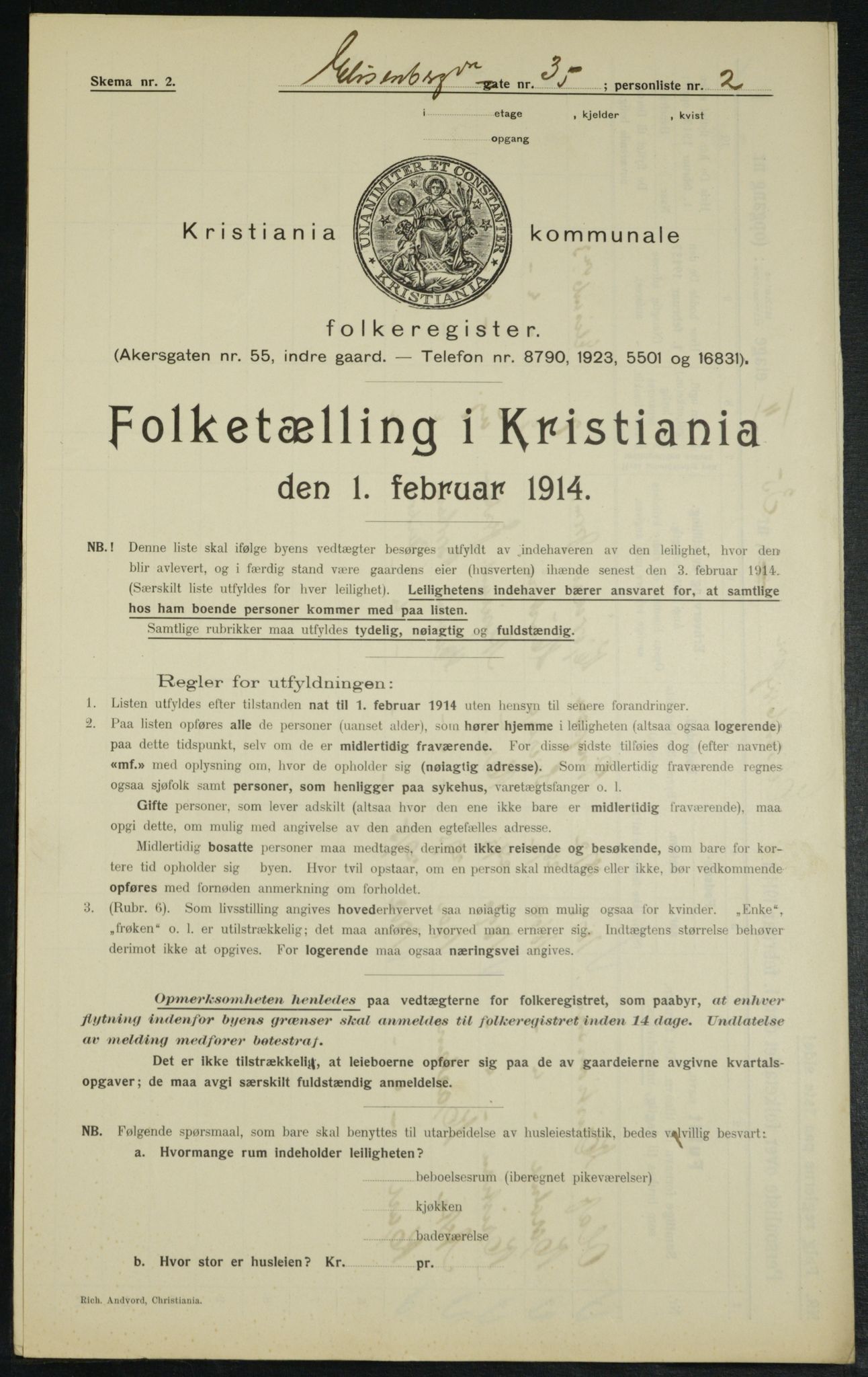 OBA, Municipal Census 1914 for Kristiania, 1914, p. 21022