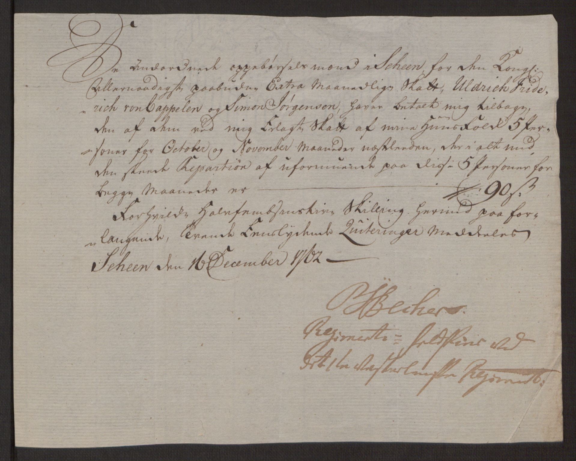 Rentekammeret inntil 1814, Reviderte regnskaper, Byregnskaper, AV/RA-EA-4066/R/Rj/L0198/0001: [J4] Kontribusjonsregnskap / Ekstraskatt, 1762-1768, p. 102
