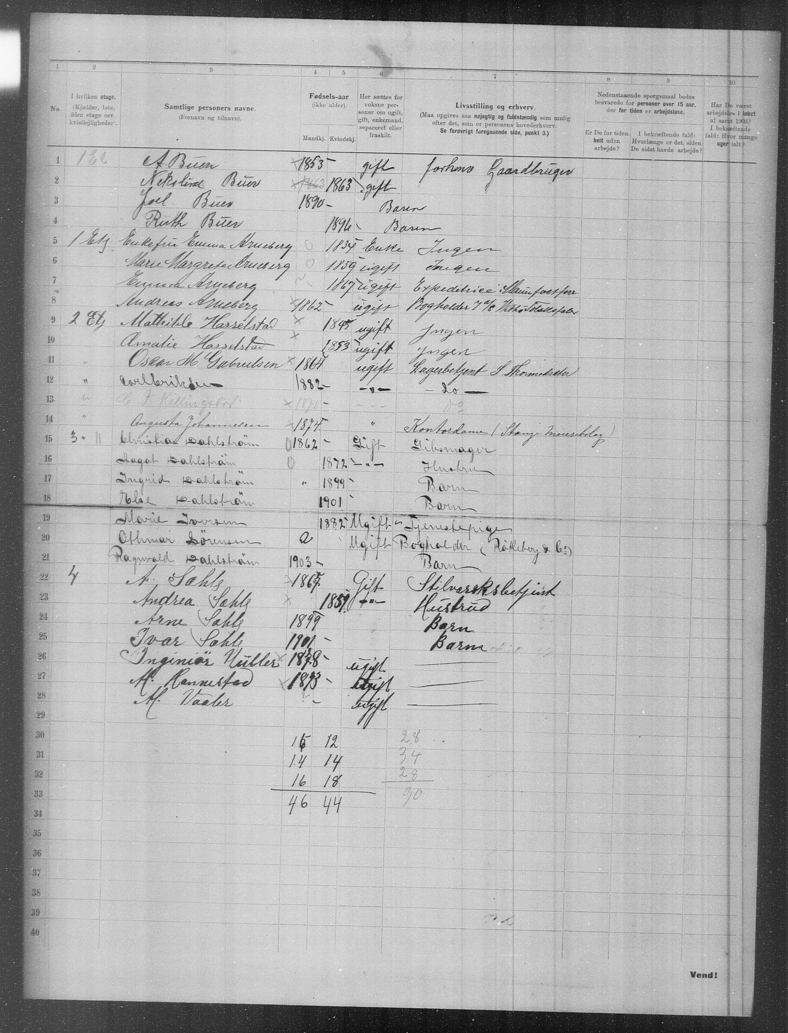 OBA, Municipal Census 1903 for Kristiania, 1903, p. 6838