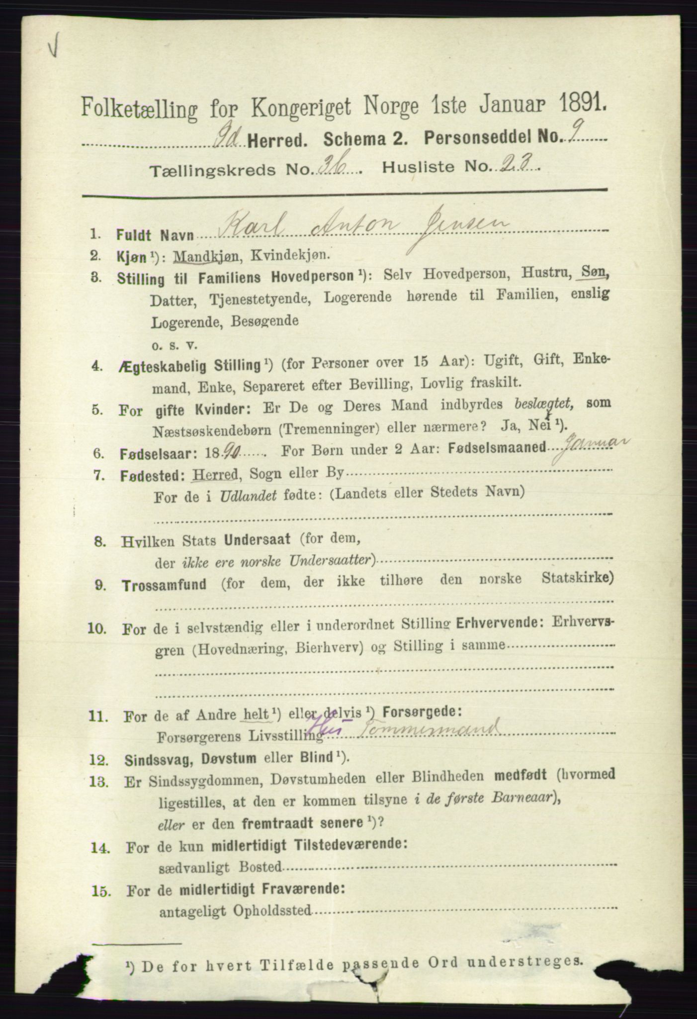 RA, 1891 census for 0117 Idd, 1891, p. 2792