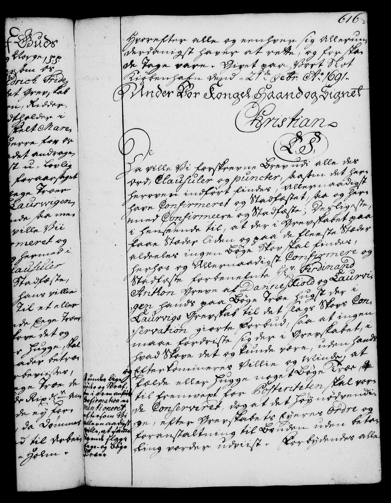 Rentekammeret, Kammerkanselliet, RA/EA-3111/G/Gg/Gga/L0004: Norsk ekspedisjonsprotokoll med register (merket RK 53.4), 1734-1741, p. 616