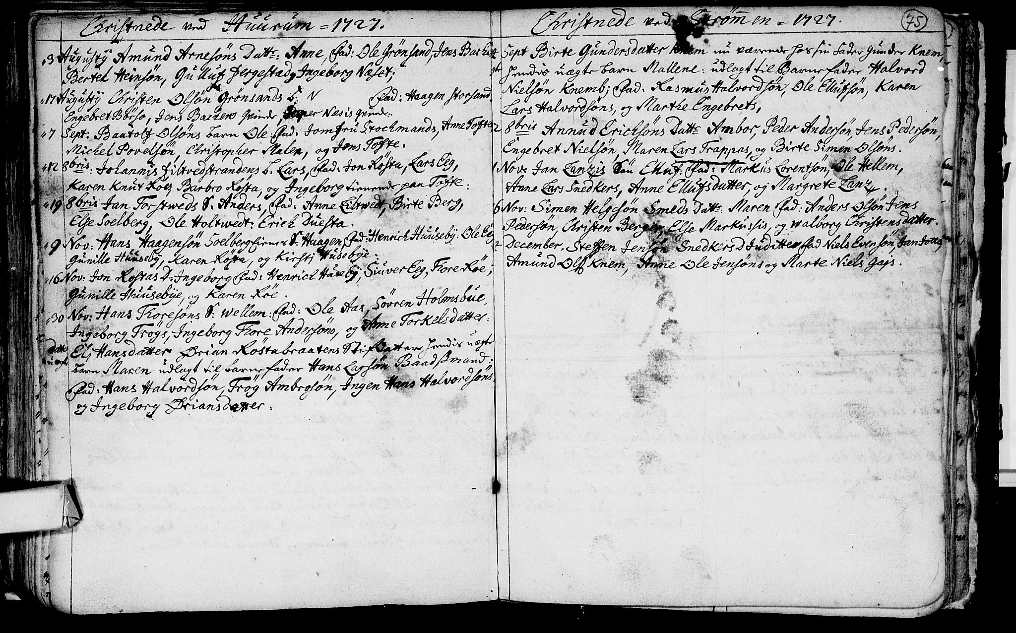 Hurum kirkebøker, AV/SAKO-A-229/F/Fa/L0001: Parish register (official) no. 1, 1715-1732, p. 75