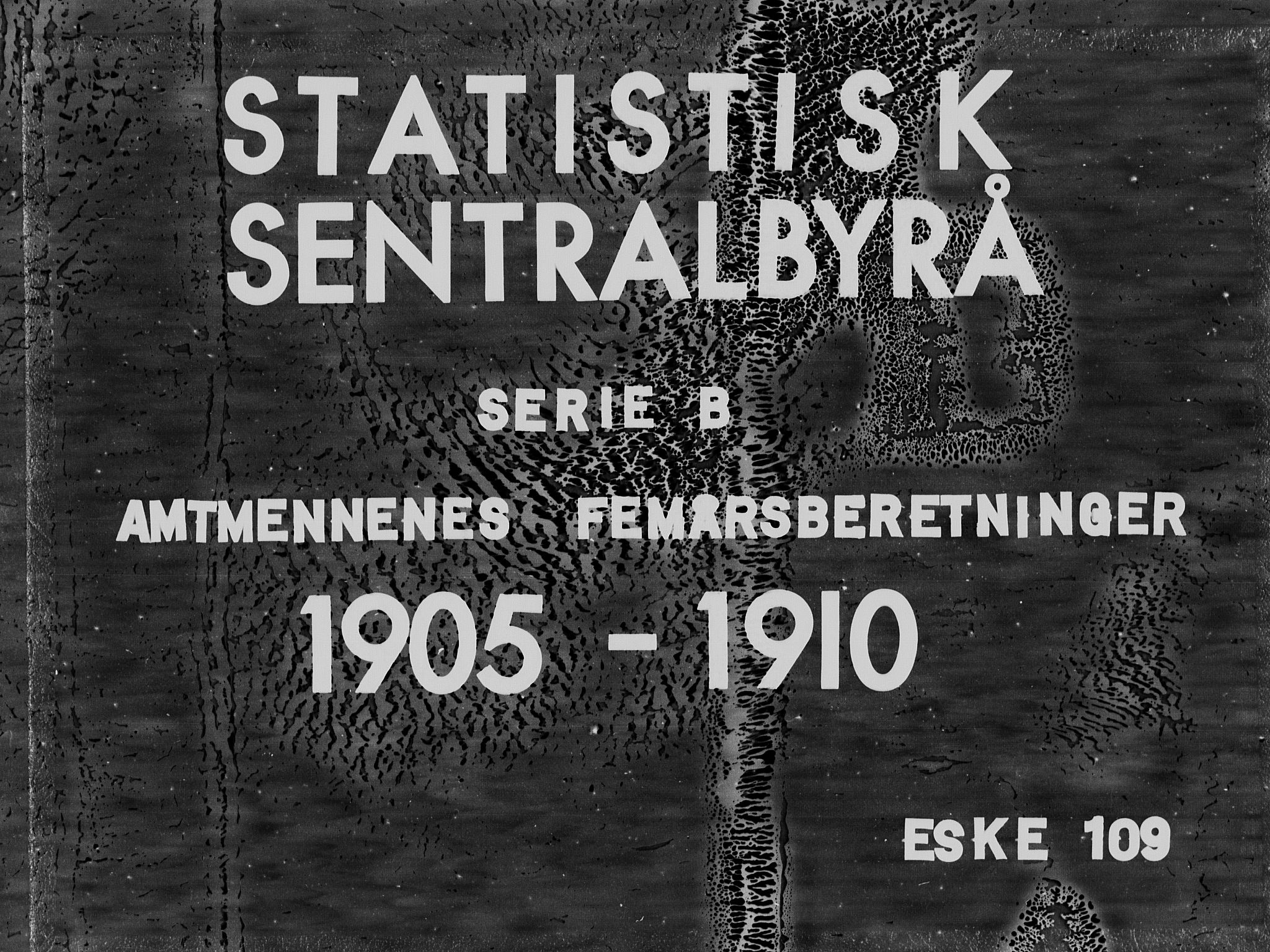 Statistisk sentralbyrå, Næringsøkonomiske emner, Generelt - Amtmennenes femårsberetninger, AV/RA-S-2233/F/Fa/L0109: --, 1910, p. 1