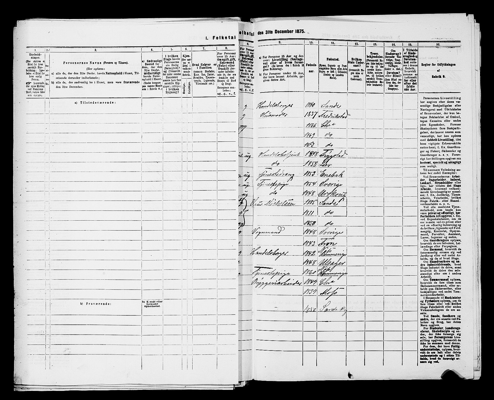 RA, 1875 census for 0301 Kristiania, 1875, p. 2062