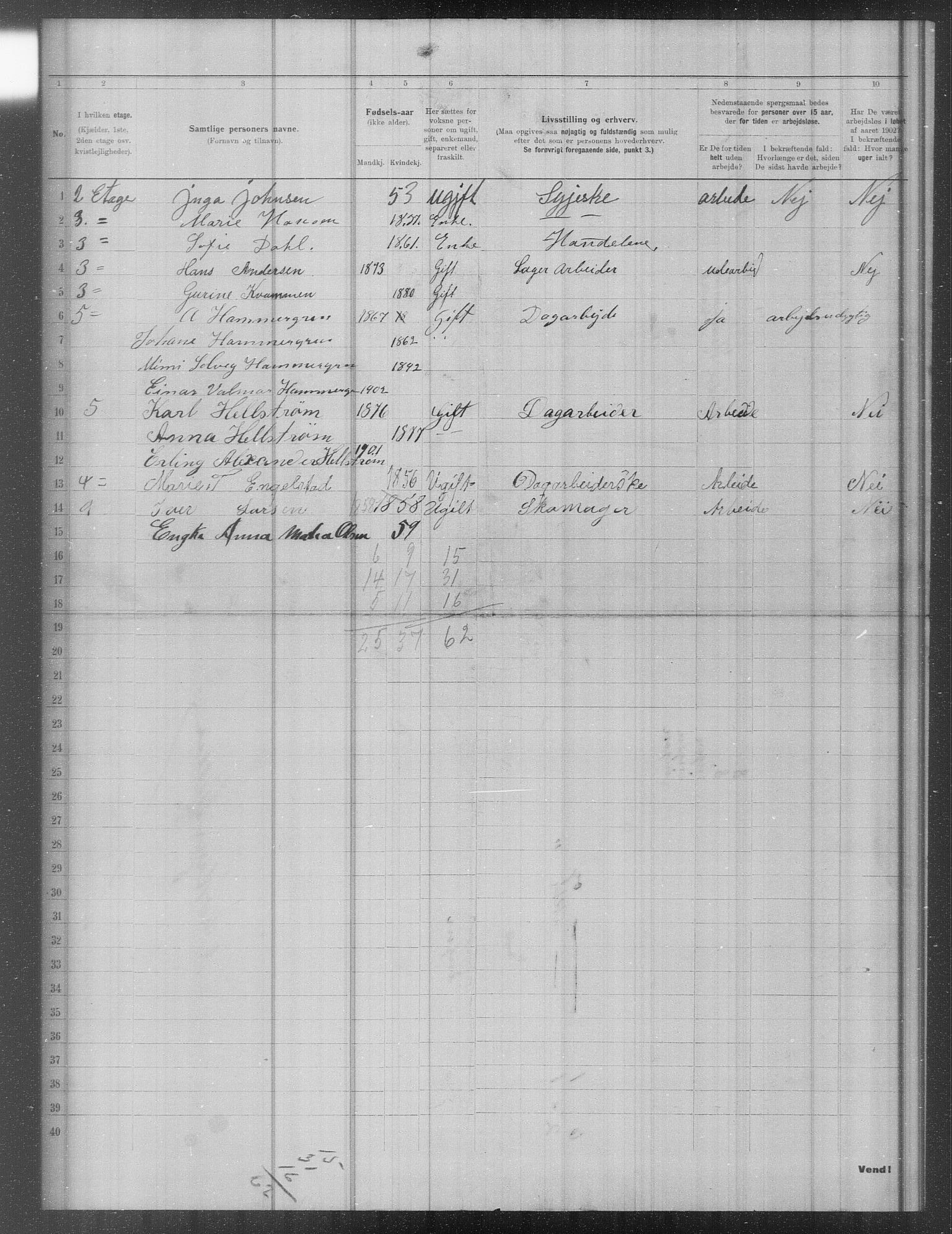 OBA, Municipal Census 1902 for Kristiania, 1902, p. 13140