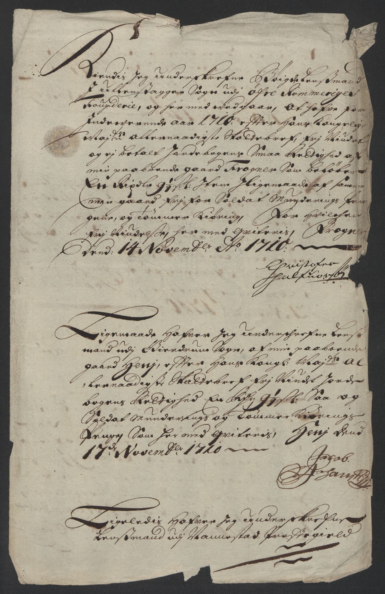 Rentekammeret inntil 1814, Reviderte regnskaper, Fogderegnskap, AV/RA-EA-4092/R12/L0720: Fogderegnskap Øvre Romerike, 1710-1711, p. 156