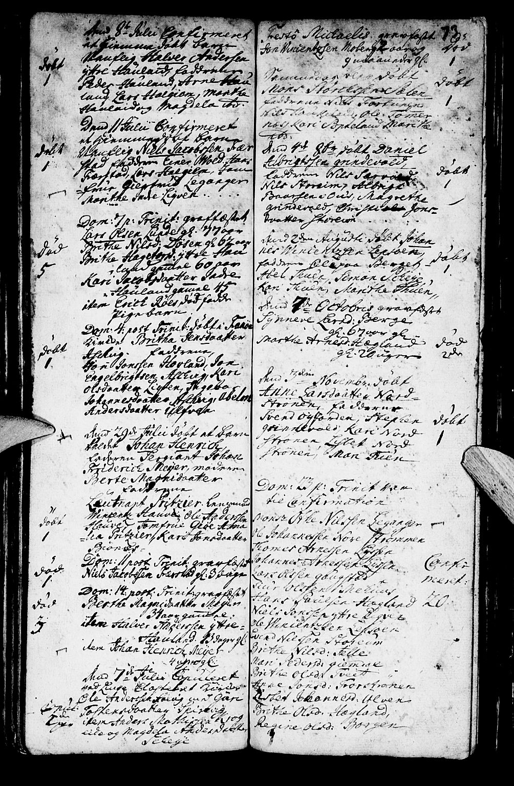 Os sokneprestembete, SAB/A-99929: Parish register (official) no. A 2, 1723-1758, p. 73