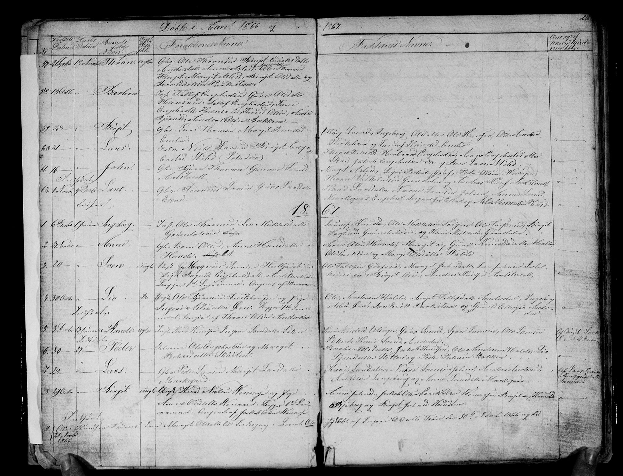 Gol kirkebøker, AV/SAKO-A-226/G/Gb/L0004: Parish register (copy) no. II 4, 1859-1874, p. 26