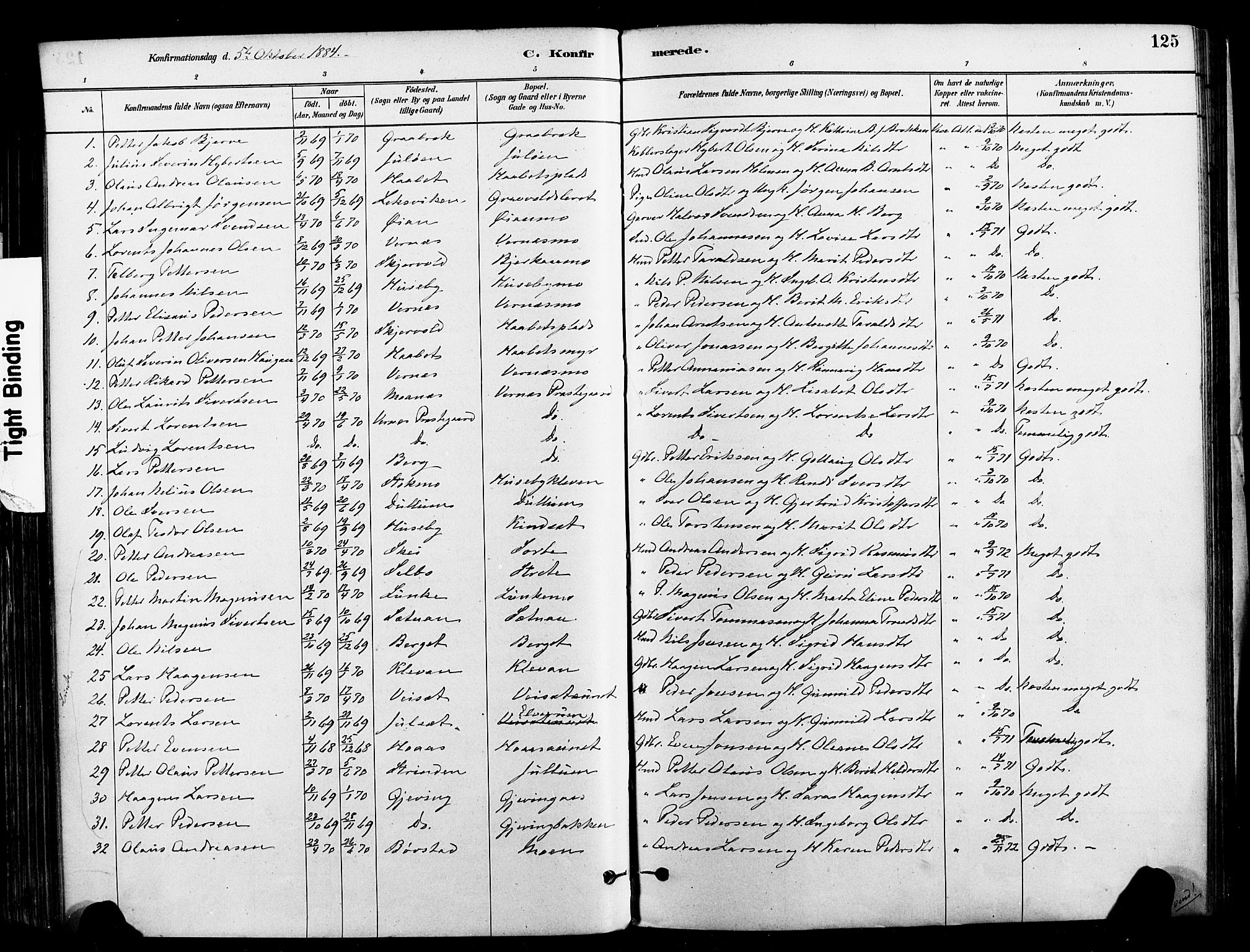 Ministerialprotokoller, klokkerbøker og fødselsregistre - Nord-Trøndelag, SAT/A-1458/709/L0077: Parish register (official) no. 709A17, 1880-1895, p. 125