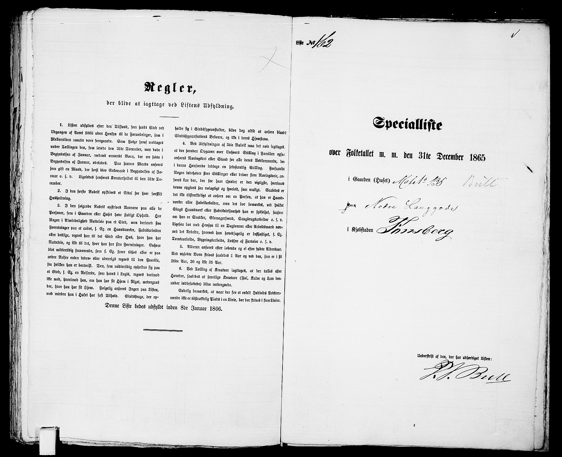 RA, 1865 census for Tønsberg, 1865, p. 354