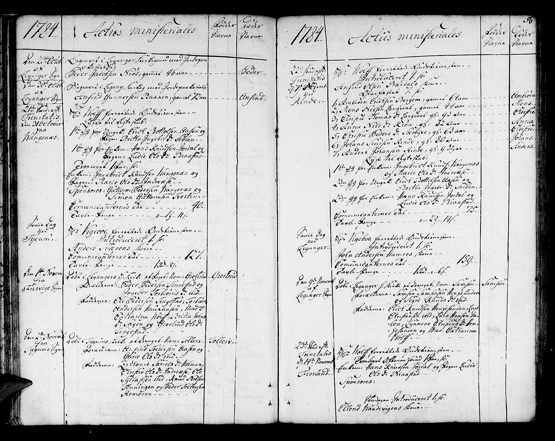 Leikanger sokneprestembete, AV/SAB-A-81001/H/Haa/Haaa/L0004: Parish register (official) no. A 4, 1770-1791, p. 56