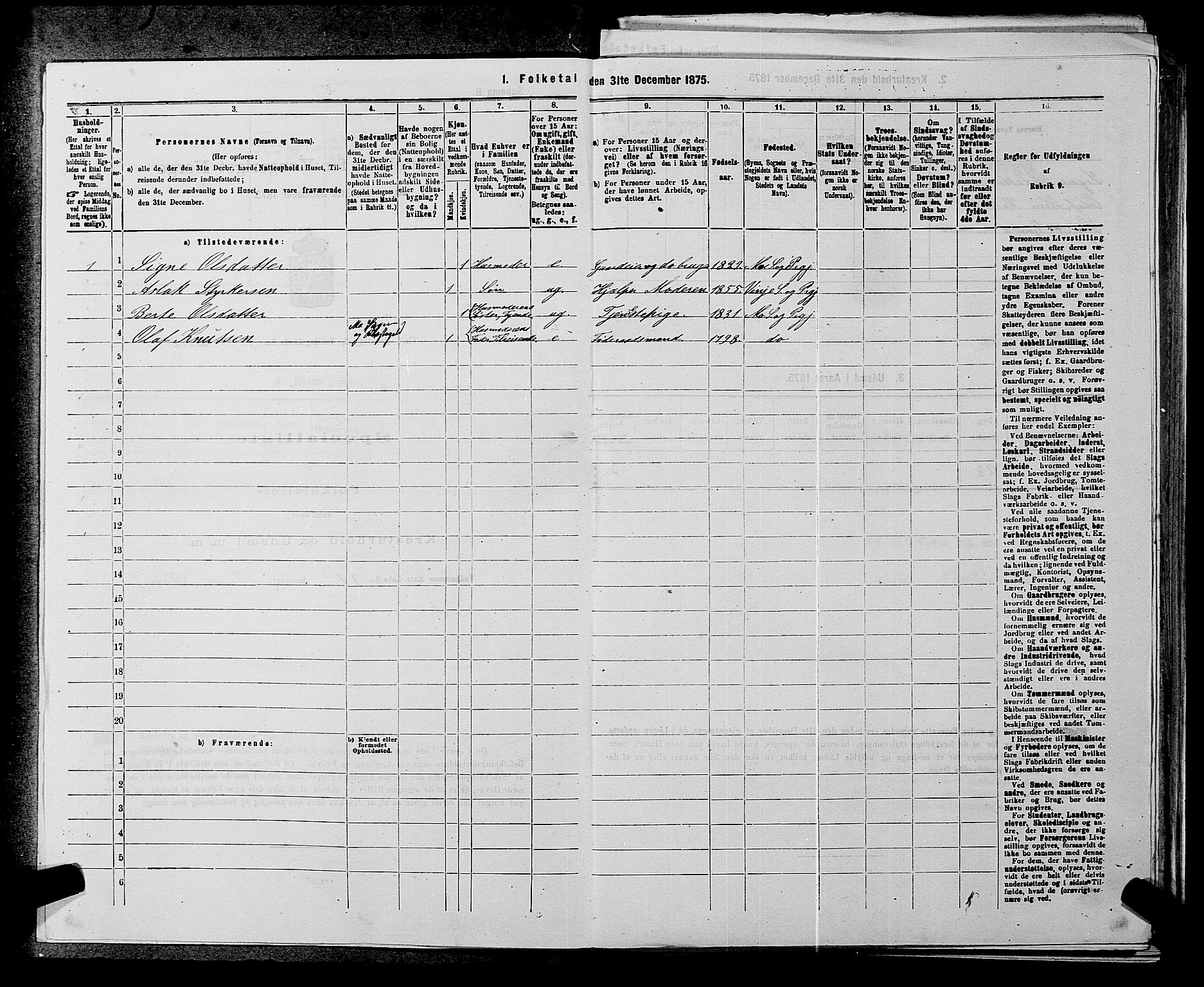 SAKO, 1875 census for 0834P Vinje, 1875, p. 230