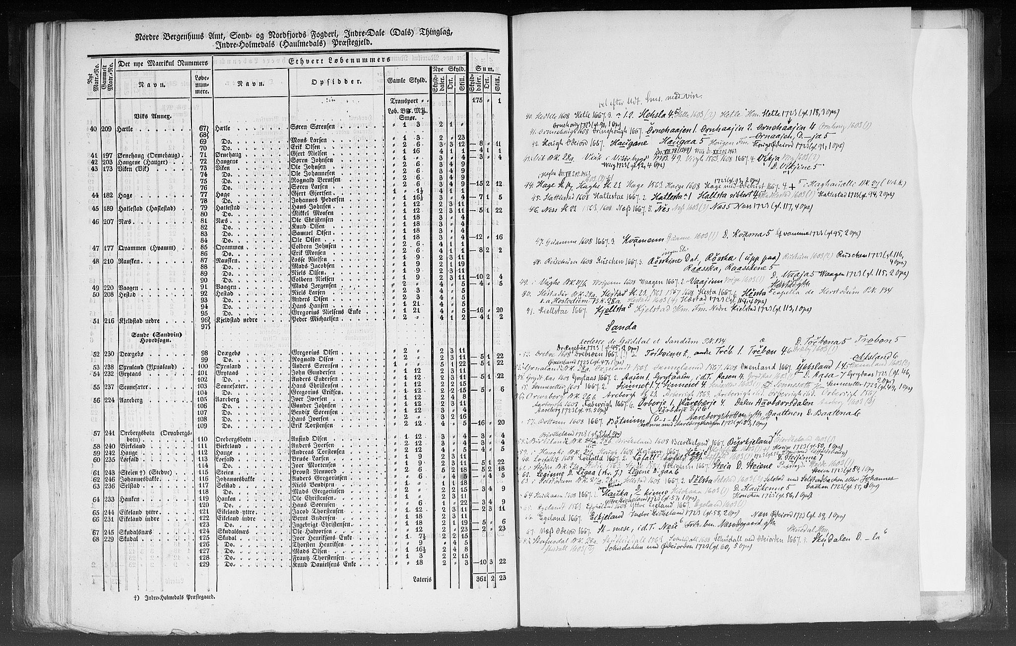 Rygh, RA/PA-0034/F/Fb/L0012: Matrikkelen for 1838 - Nordre Bergenhus amt (Sogn og Fjordane fylke), 1838