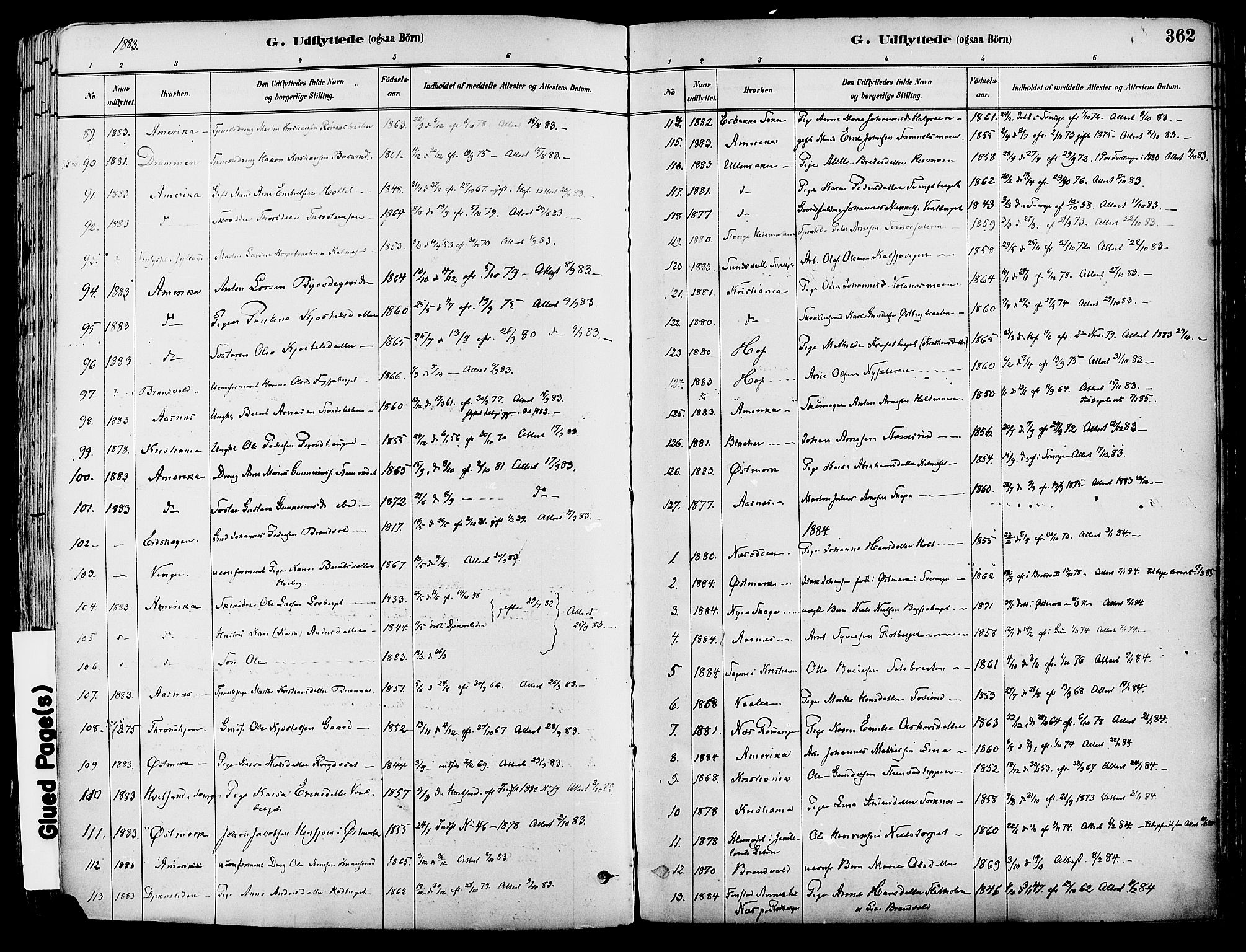 Grue prestekontor, SAH/PREST-036/H/Ha/Haa/L0012: Parish register (official) no. 12, 1881-1897, p. 362