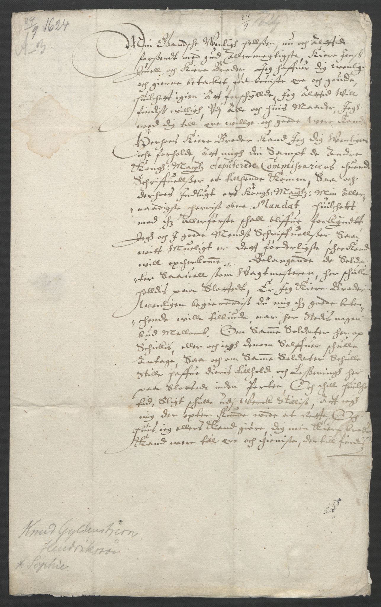 Stattholderembetet 1572-1771, AV/RA-EA-2870/Ek/L0006/0004: Jordebøker til utlikning av garnisonsskatt 1624-1626: / Dokumenter om garnisonsskatten o.a., 1624-1627, p. 5