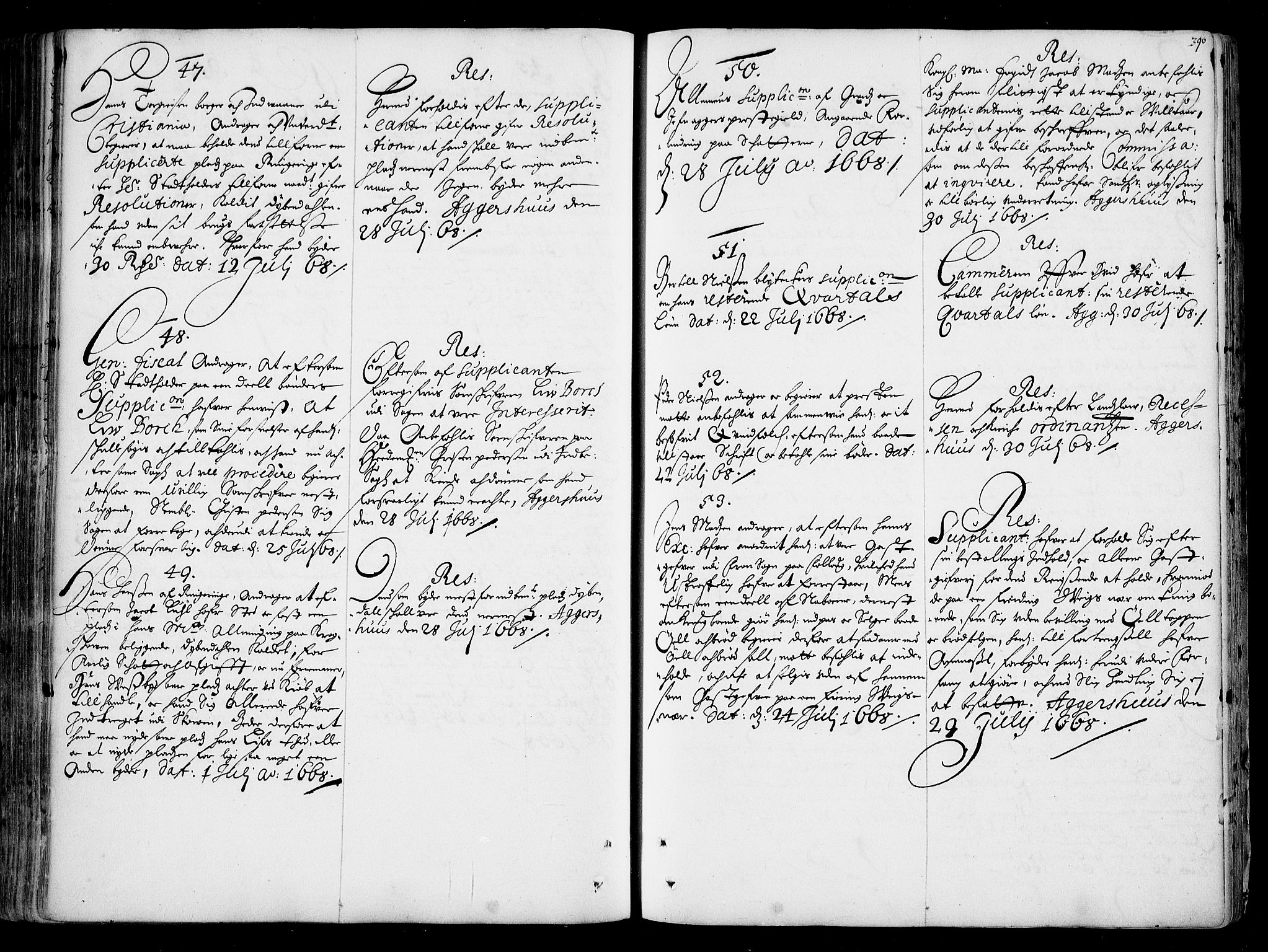 Stattholderembetet 1572-1771, AV/RA-EA-2870/Ad/L0001: Supplikasjons- og resolusjonsprotokoll, 1662-1669, p. 389b-390a