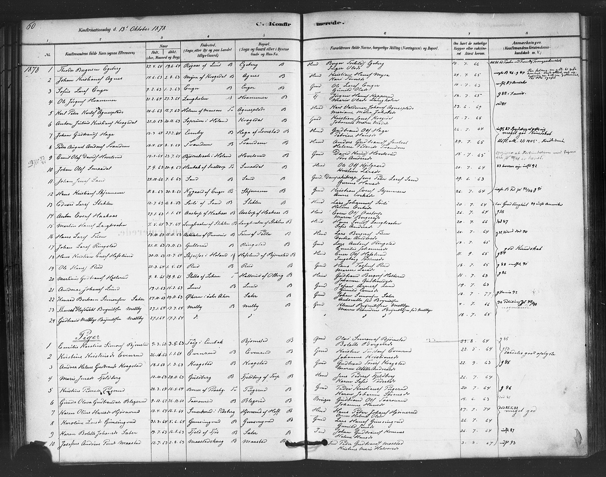 Trøgstad prestekontor Kirkebøker, AV/SAO-A-10925/F/Fb/L0001: Parish register (official) no. II 1, 1878-1902, p. 60