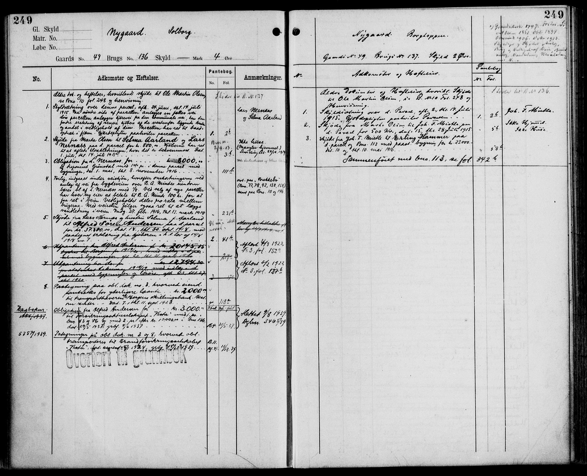 Midhordland sorenskriveri, AV/SAB-A-3001/1/G/Ga/Gab/L0110: Mortgage register no. II.A.b.110, p. 249