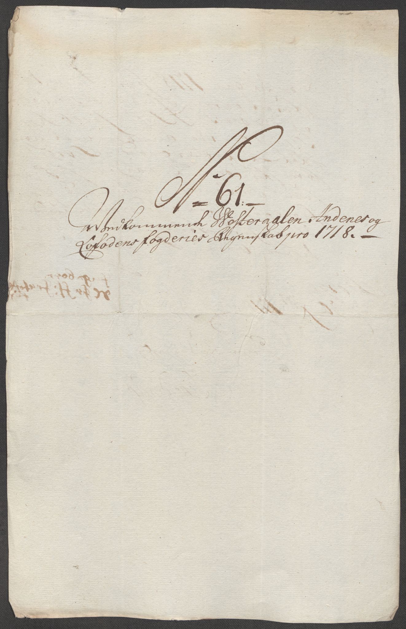 Rentekammeret inntil 1814, Reviderte regnskaper, Fogderegnskap, AV/RA-EA-4092/R67/L4684: Fogderegnskap Vesterålen, Andenes og Lofoten, 1718, p. 342