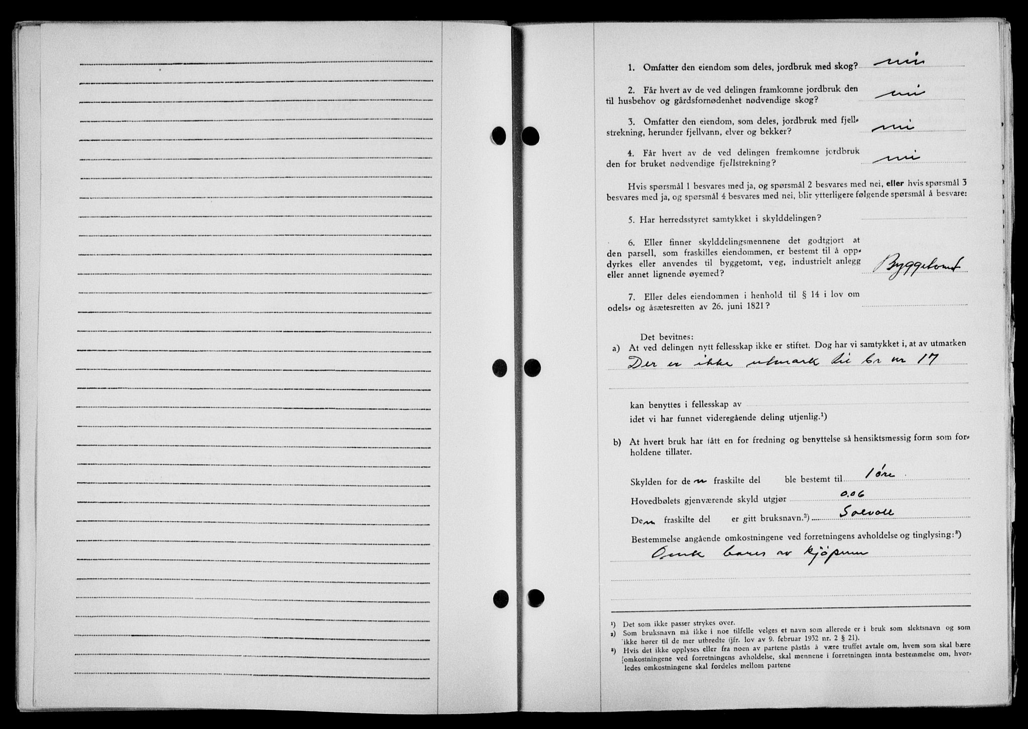 Lofoten sorenskriveri, AV/SAT-A-0017/1/2/2C/L0025a: Mortgage book no. 25a, 1950-1951, Diary no: : 450/1951