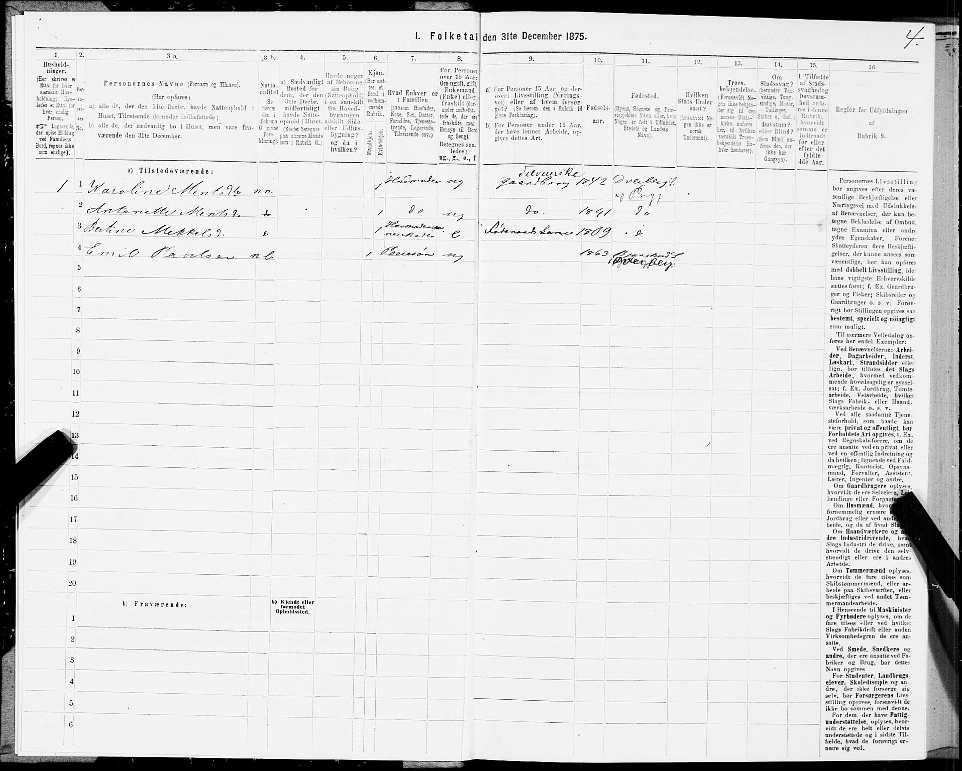 SAT, 1875 census for 1872P Dverberg, 1875, p. 2004