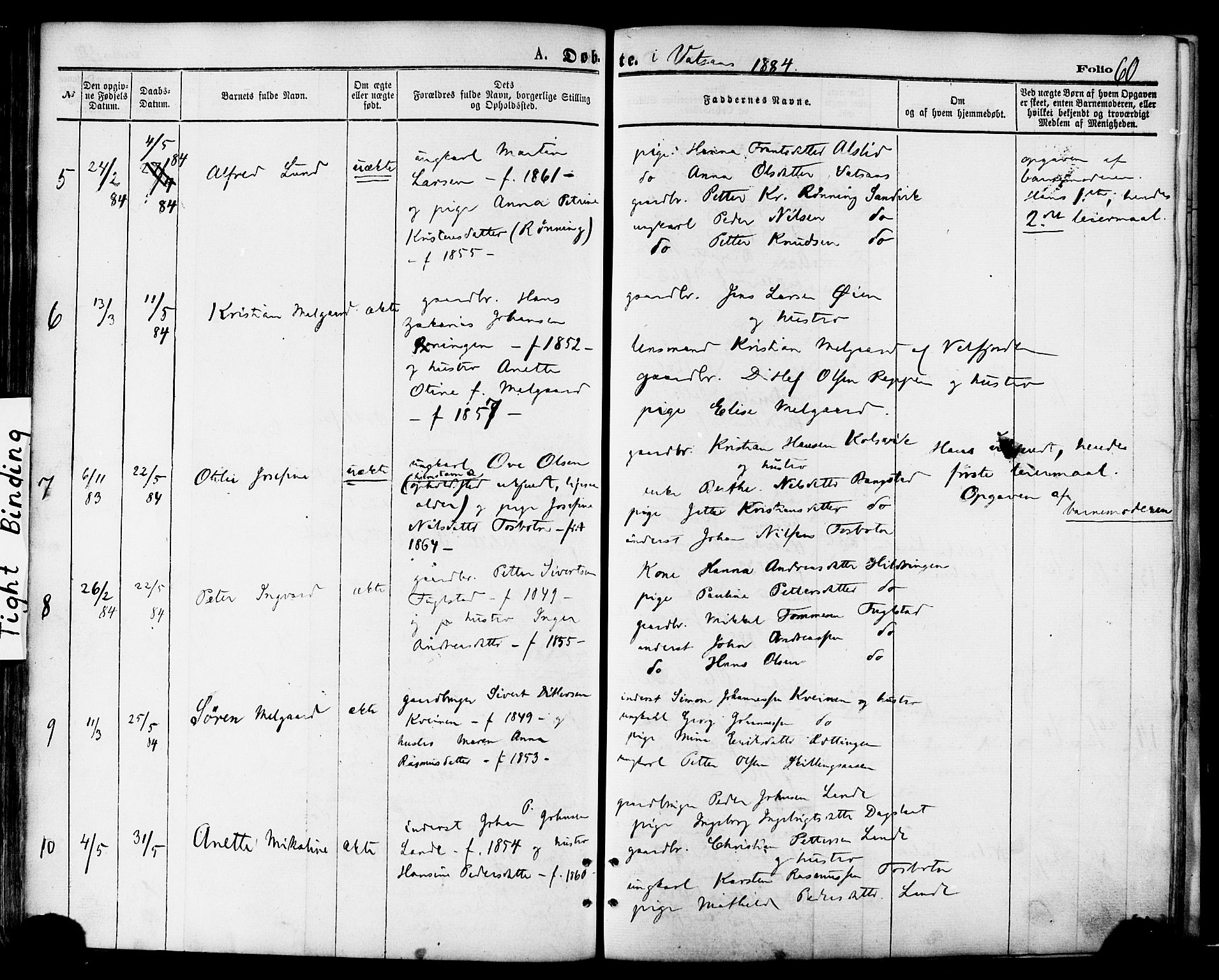 Ministerialprotokoller, klokkerbøker og fødselsregistre - Nordland, SAT/A-1459/810/L0148: Parish register (official) no. 810A09 /1, 1874-1884, p. 60