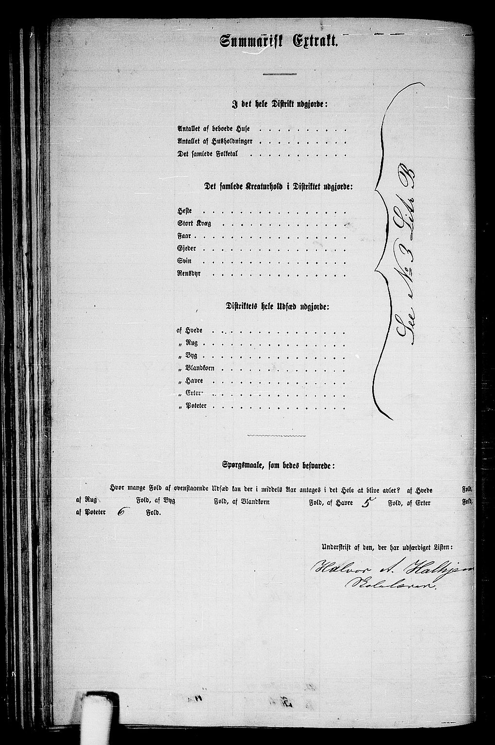 RA, 1865 census for Os, 1865, p. 58