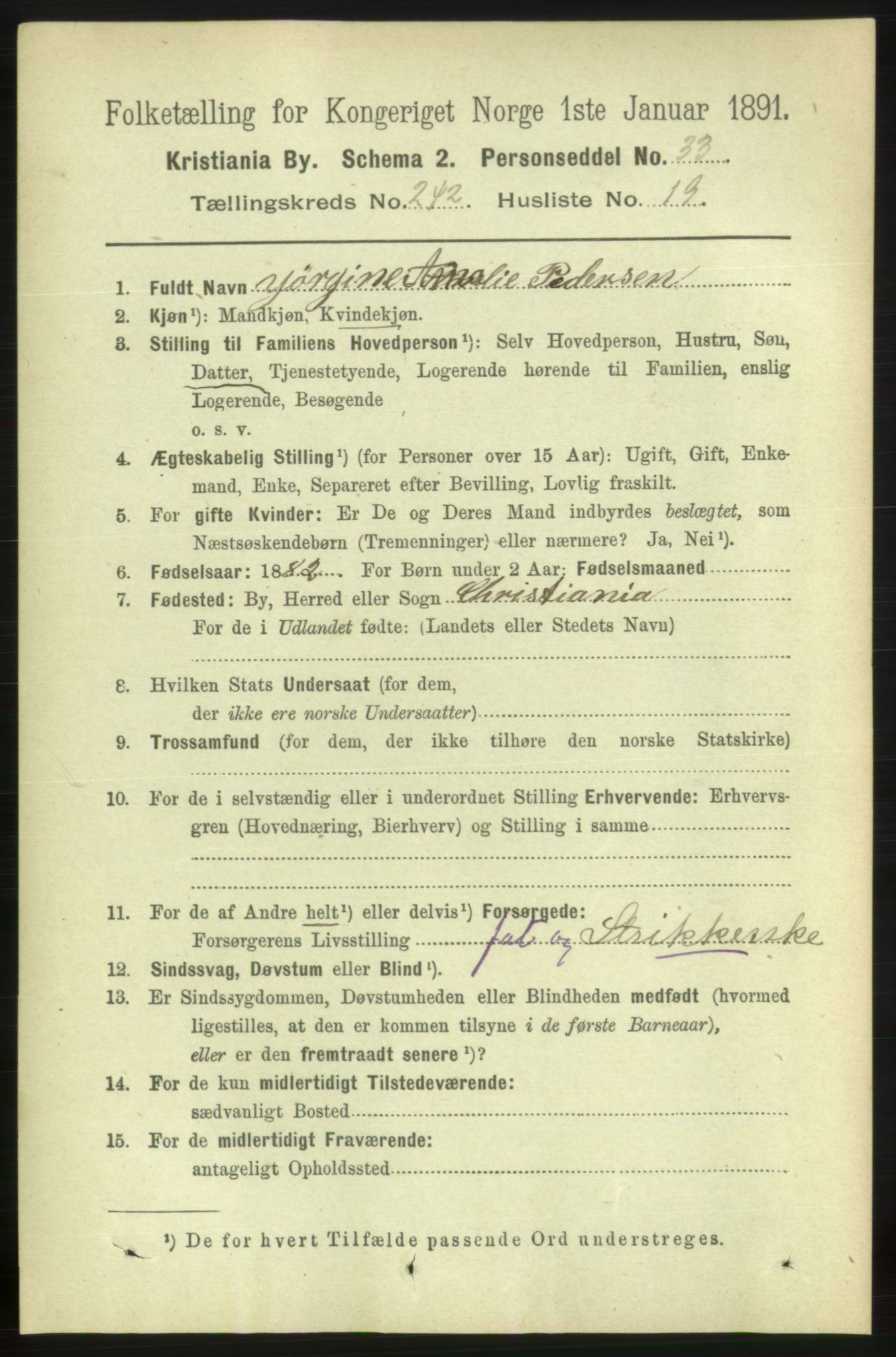 RA, 1891 census for 0301 Kristiania, 1891, p. 147418