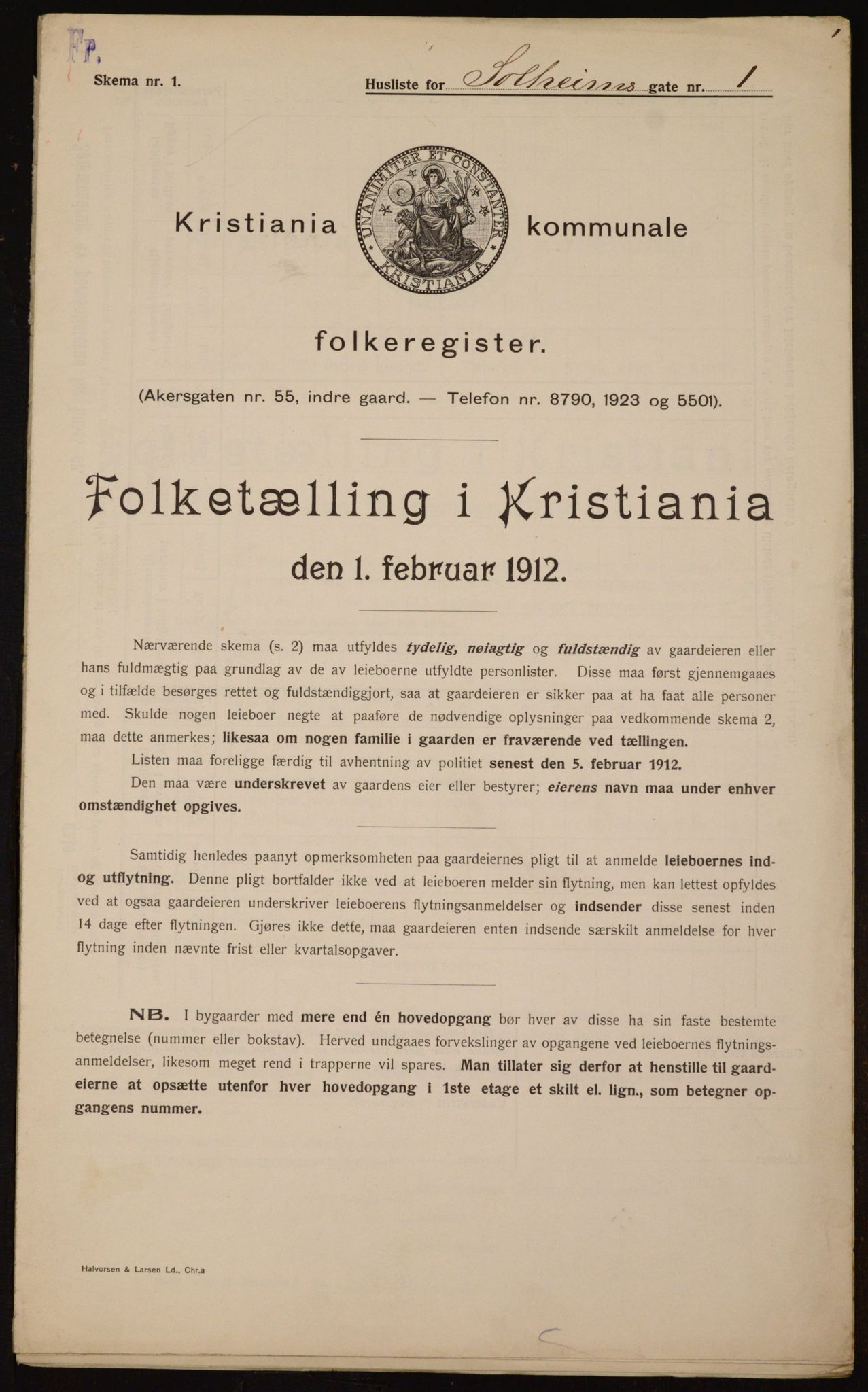 OBA, Municipal Census 1912 for Kristiania, 1912, p. 99825