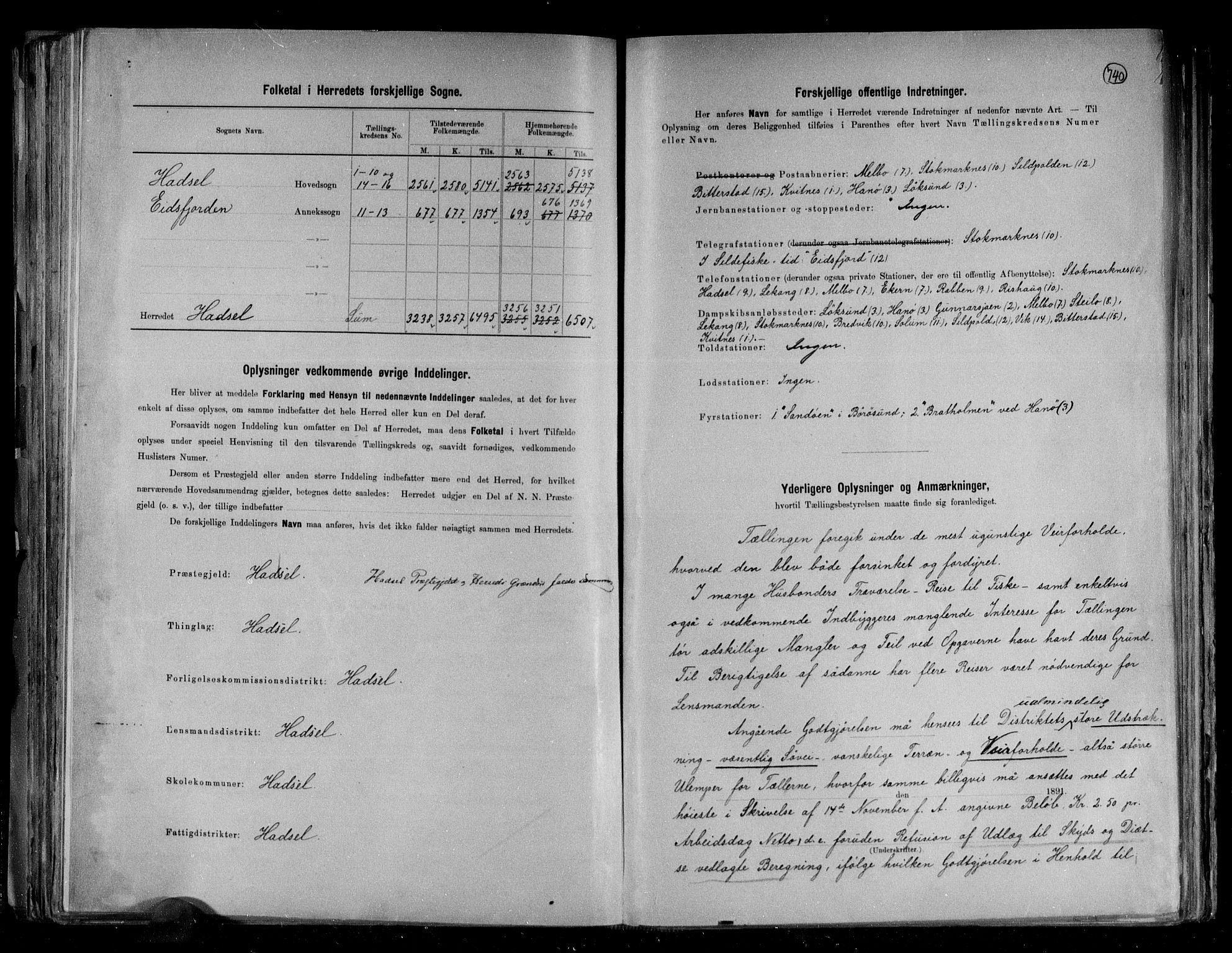 RA, 1891 census for 1866 Hadsel, 1891, p. 3