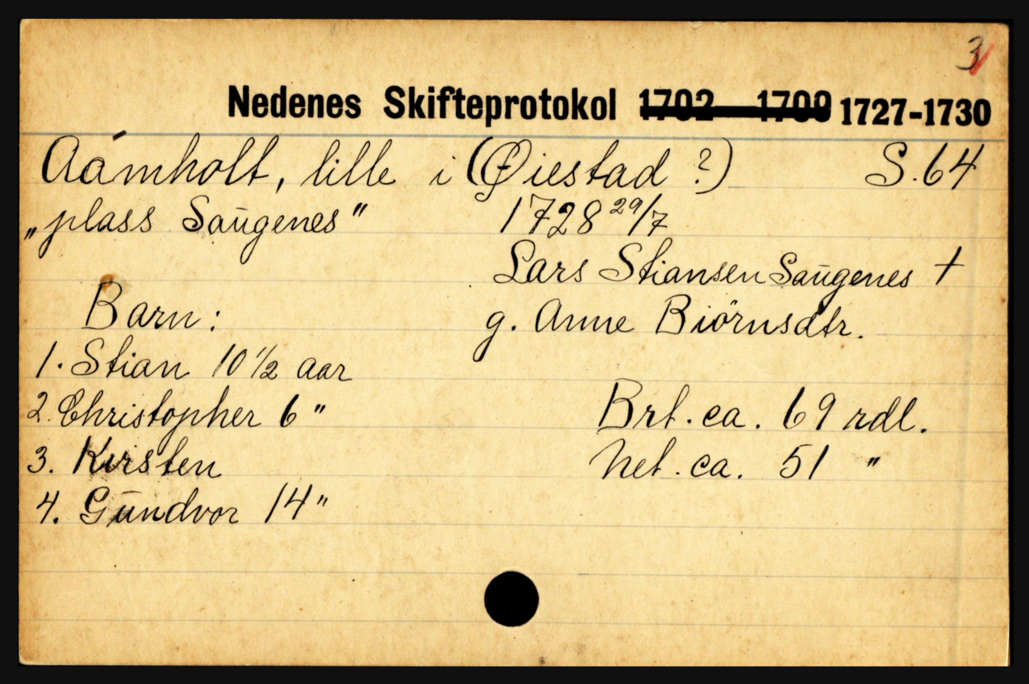 Nedenes sorenskriveri før 1824, AV/SAK-1221-0007/H, p. 34919