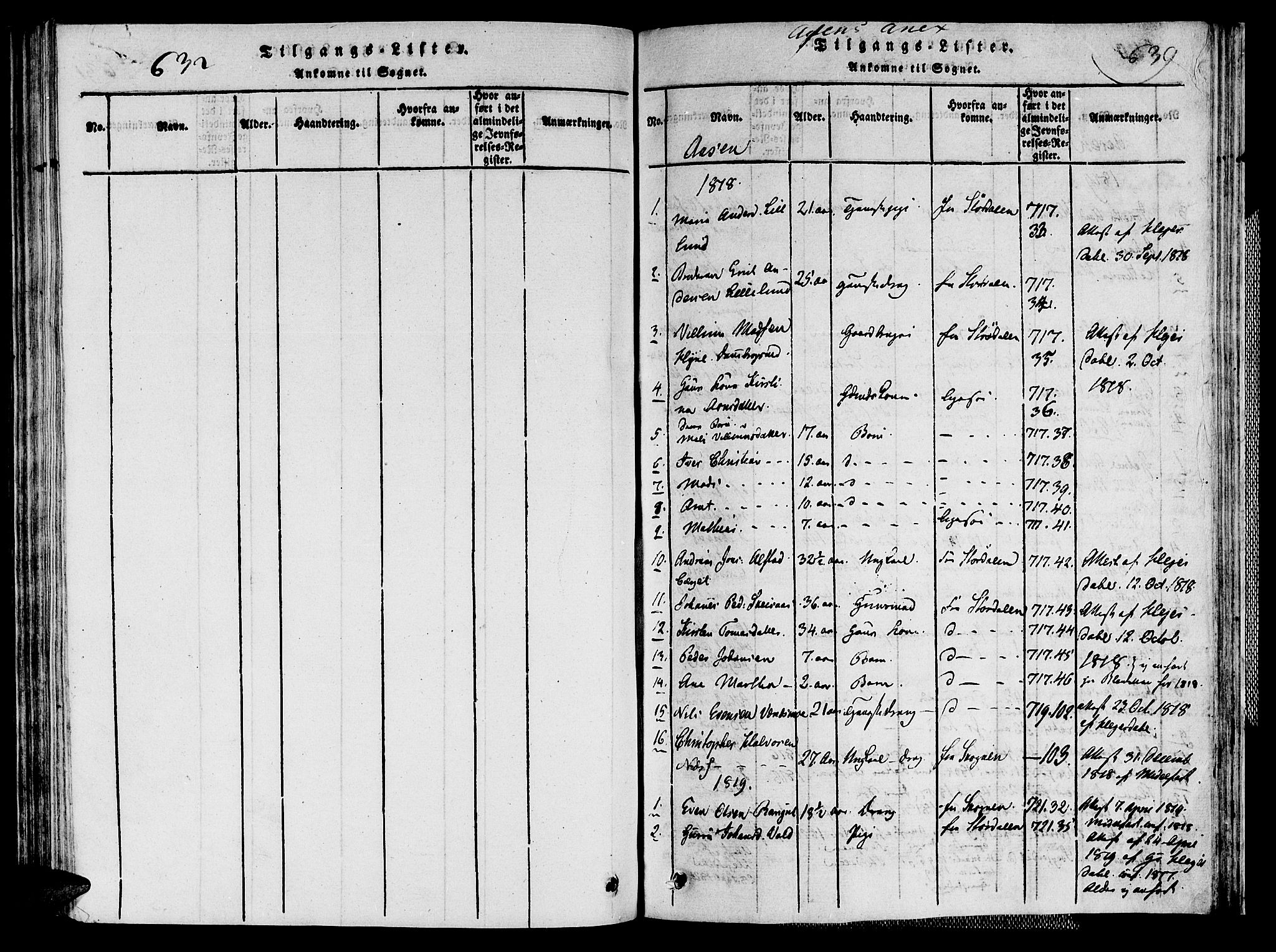 Ministerialprotokoller, klokkerbøker og fødselsregistre - Nord-Trøndelag, SAT/A-1458/713/L0112: Parish register (official) no. 713A04 /2, 1817-1827, p. 632-639