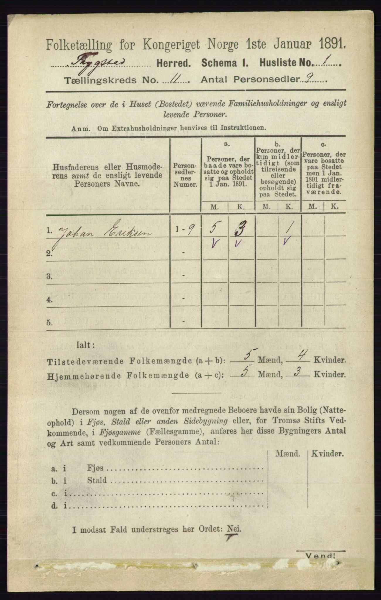 RA, 1891 Census for 0122 Trøgstad, 1891, p. 4648