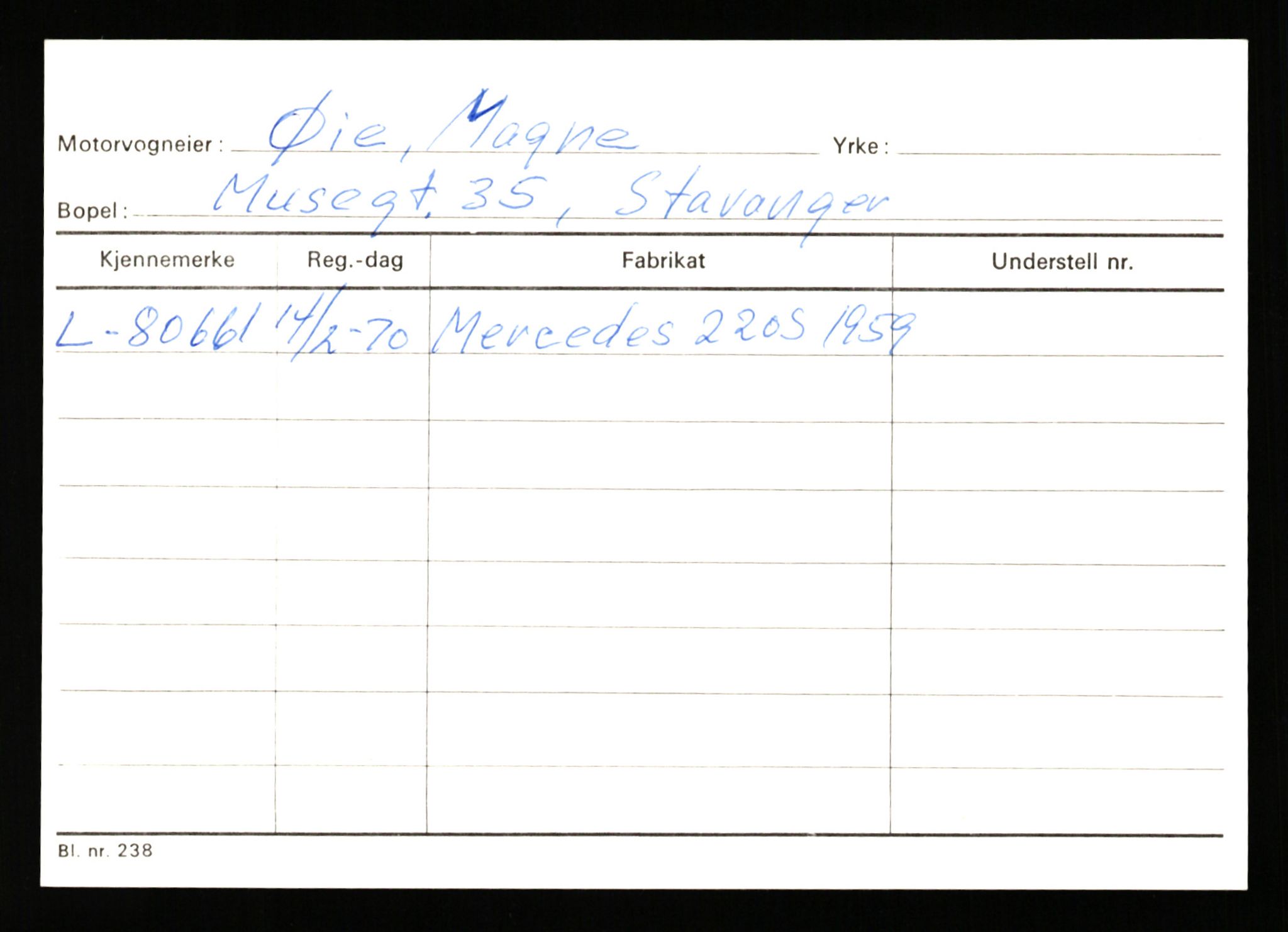 Stavanger trafikkstasjon, AV/SAST-A-101942/0/H/L0044: Øksna - Åmo, 1930-1971, p. 1952