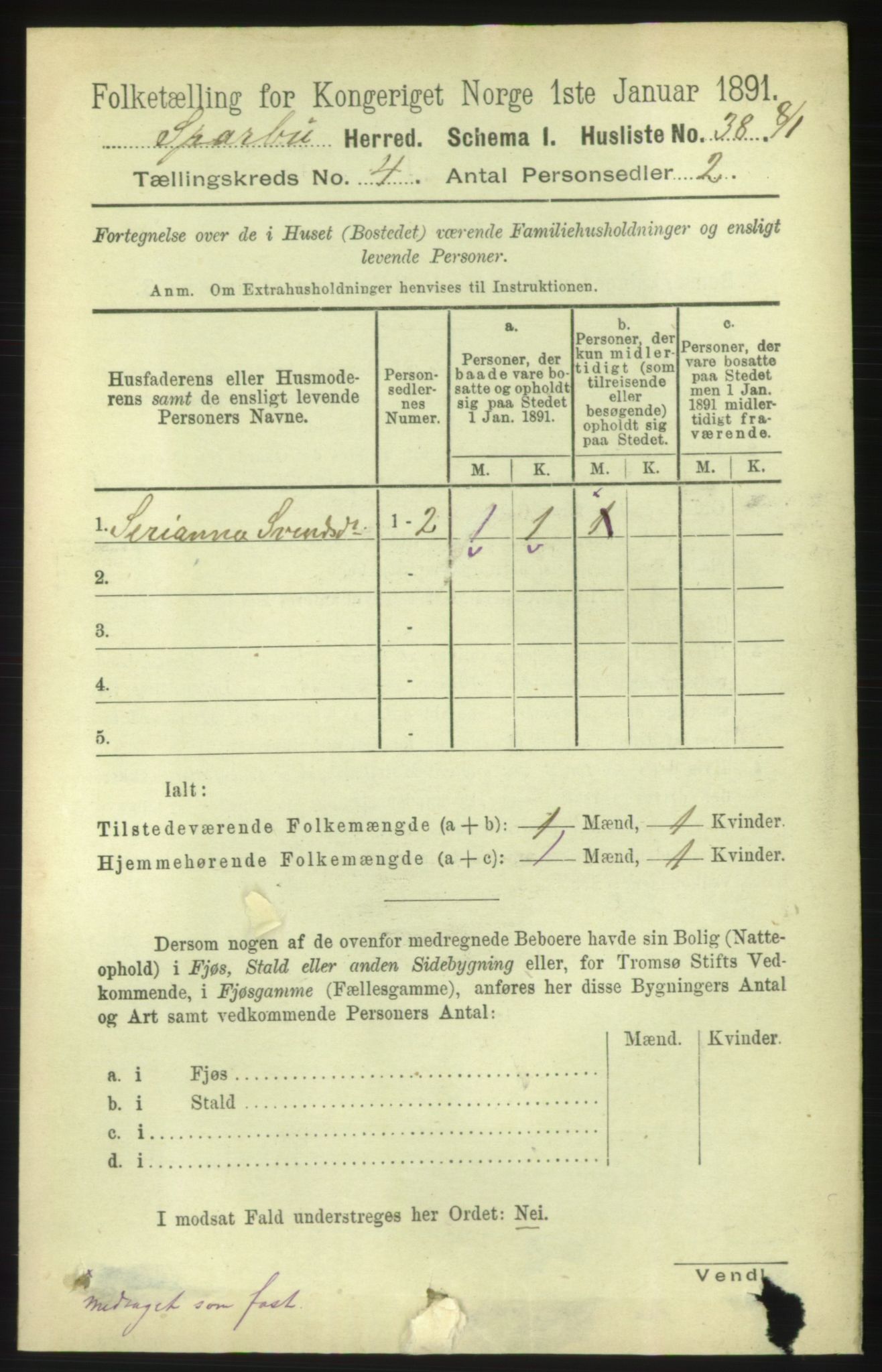 RA, 1891 census for 1731 Sparbu, 1891, p. 1359