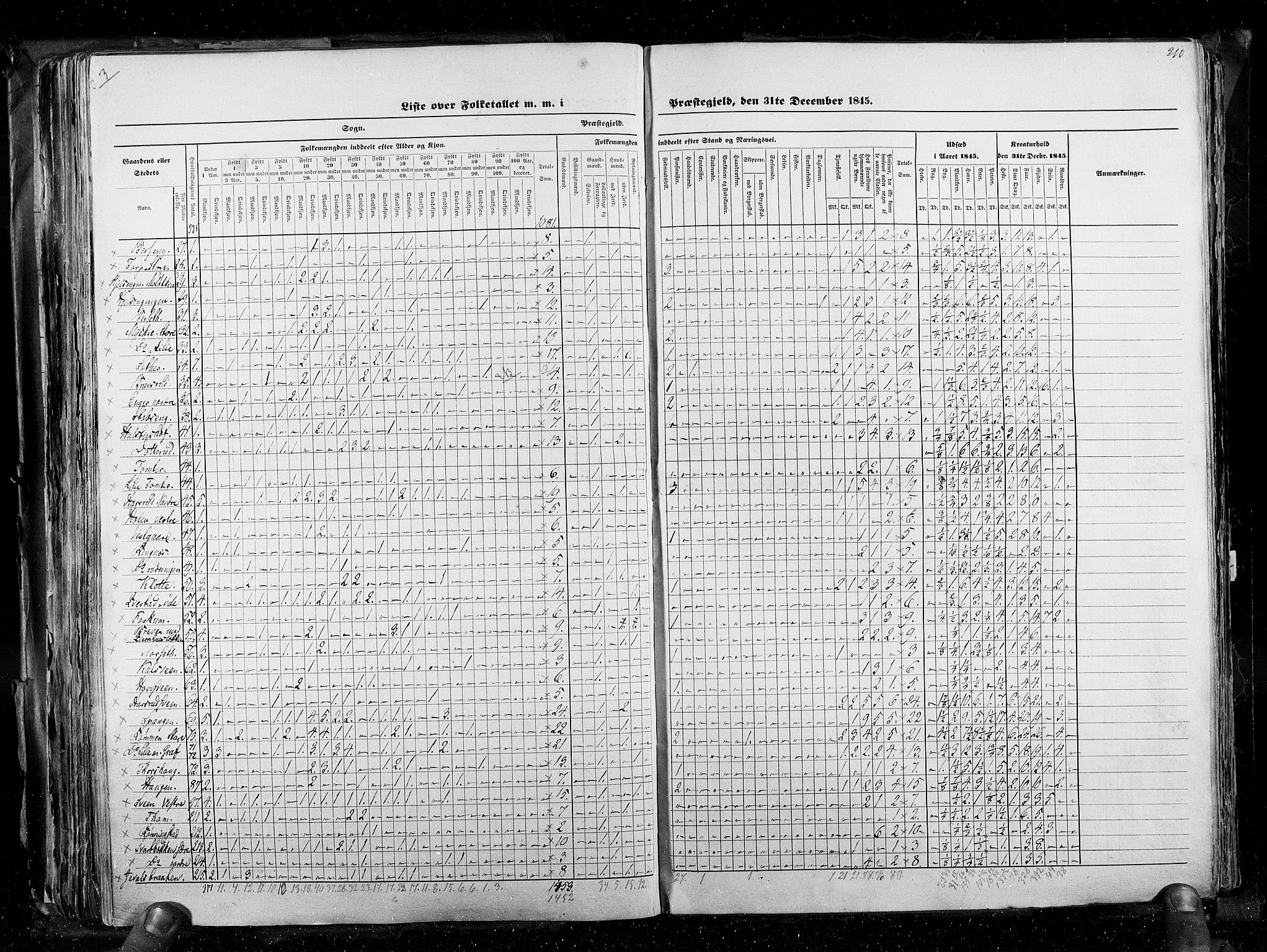 RA, Census 1845, vol. 3: Hedemarken amt og Kristians amt, 1845, p. 210