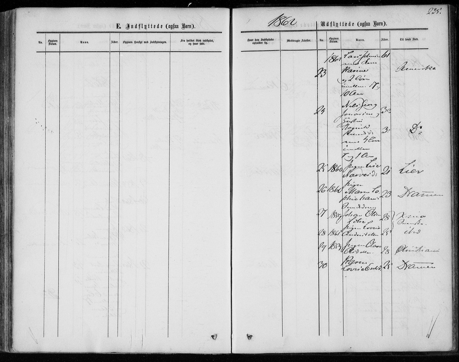 Hurum kirkebøker, AV/SAKO-A-229/F/Fa/L0012: Parish register (official) no. 12, 1861-1875, p. 235